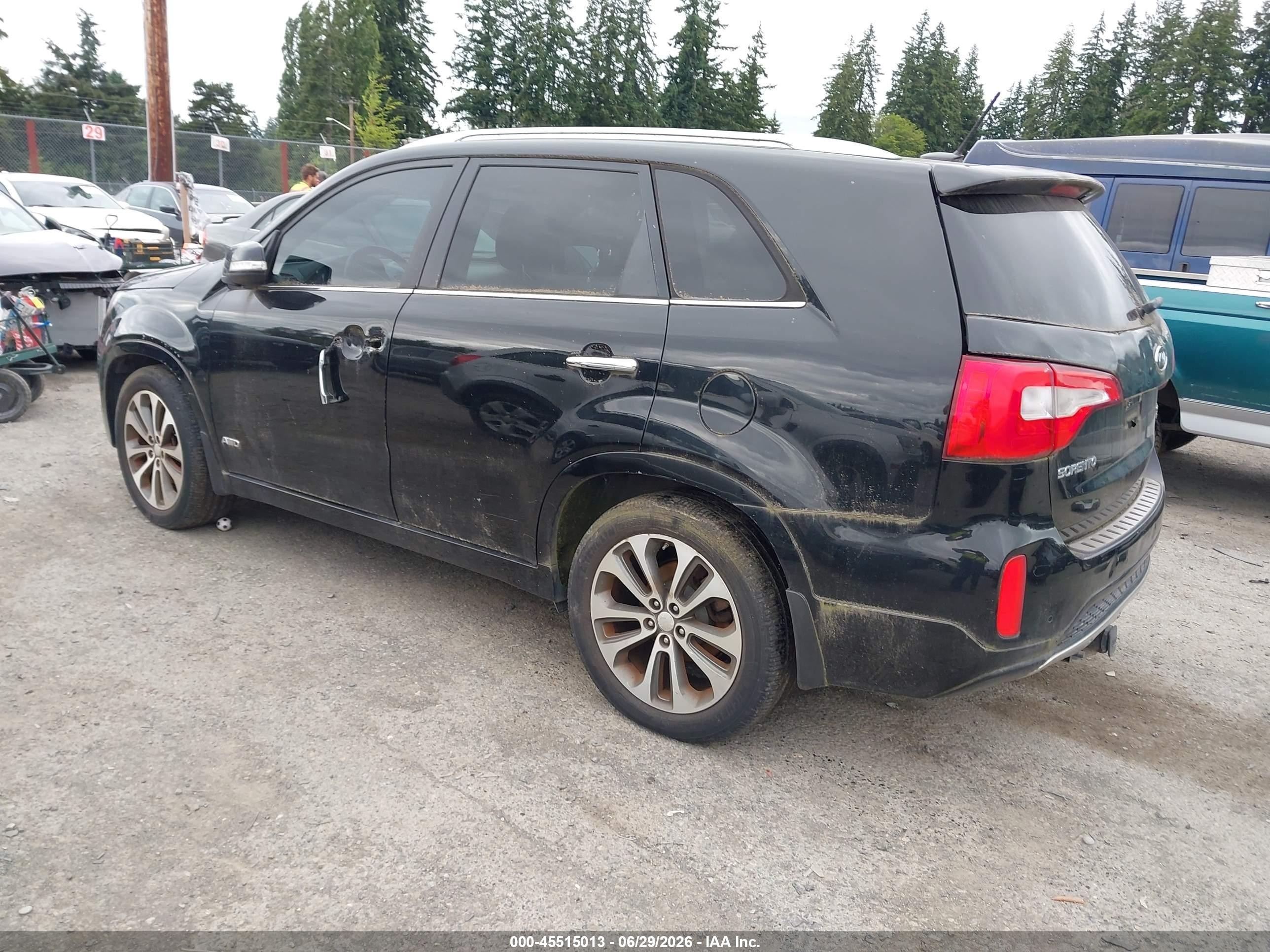 2014 Kia Sorento Sx V6 Black vin: 5XYKWDA74EG480541