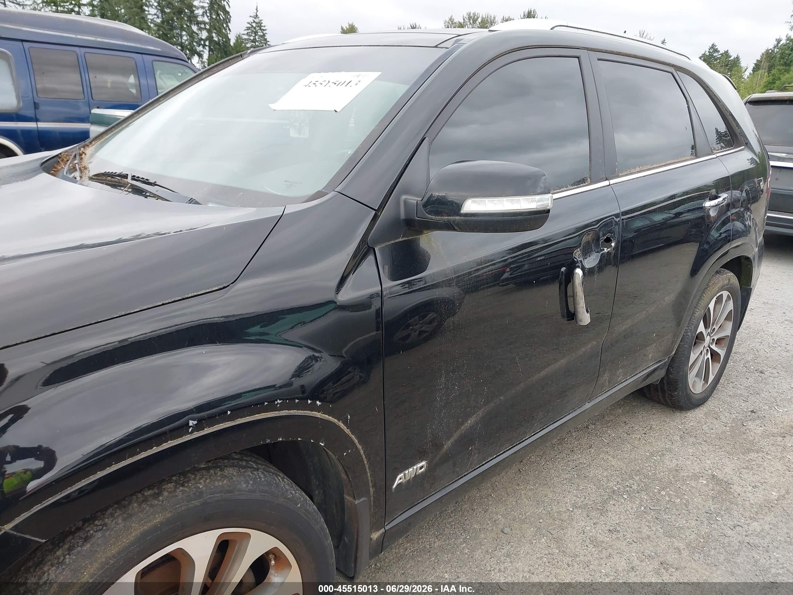 2014 Kia Sorento Sx V6 Black vin: 5XYKWDA74EG480541
