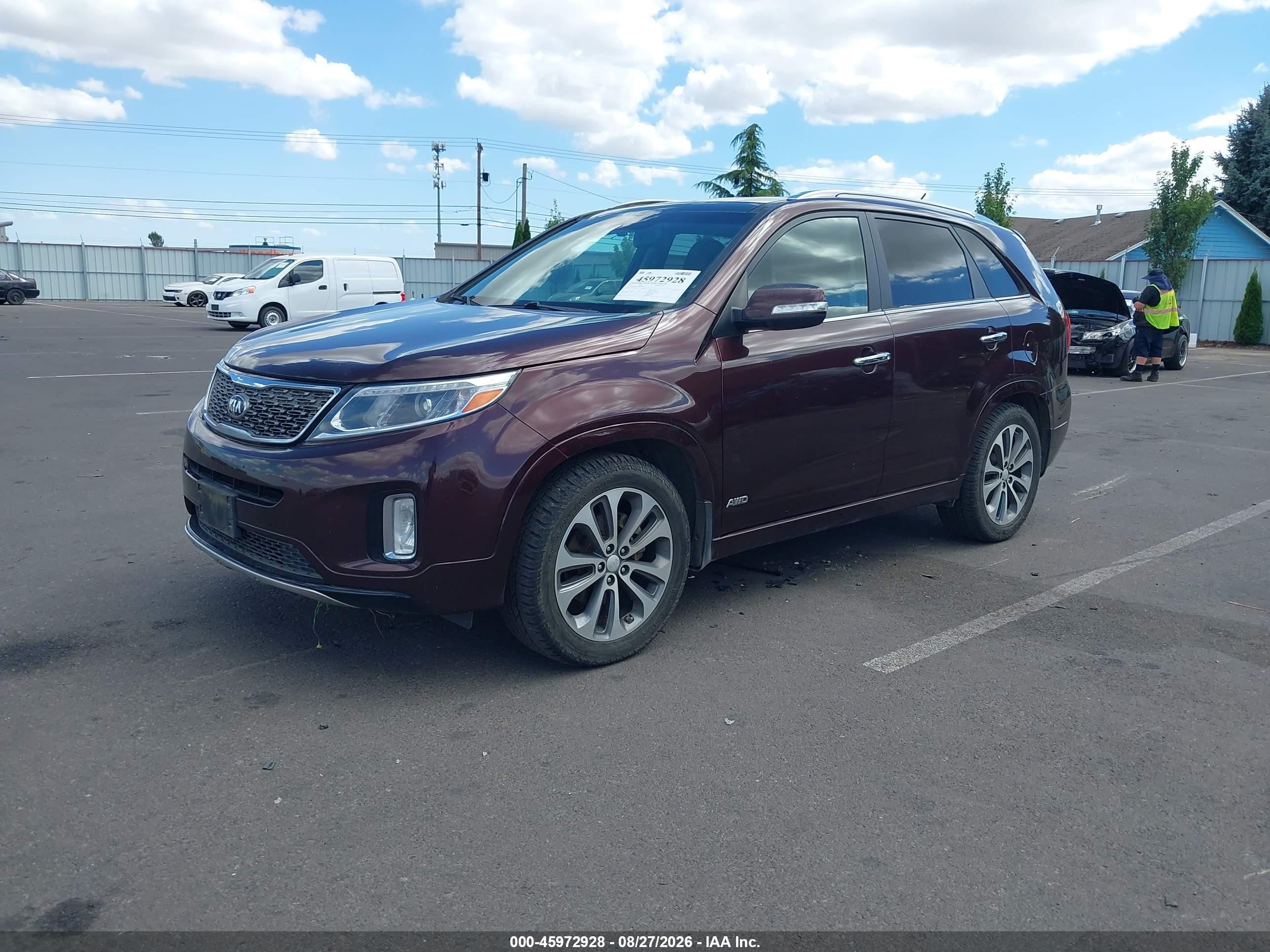 2015 Kia Sorento Sx V6 Purple vin: 5XYKWDA74FG563744
