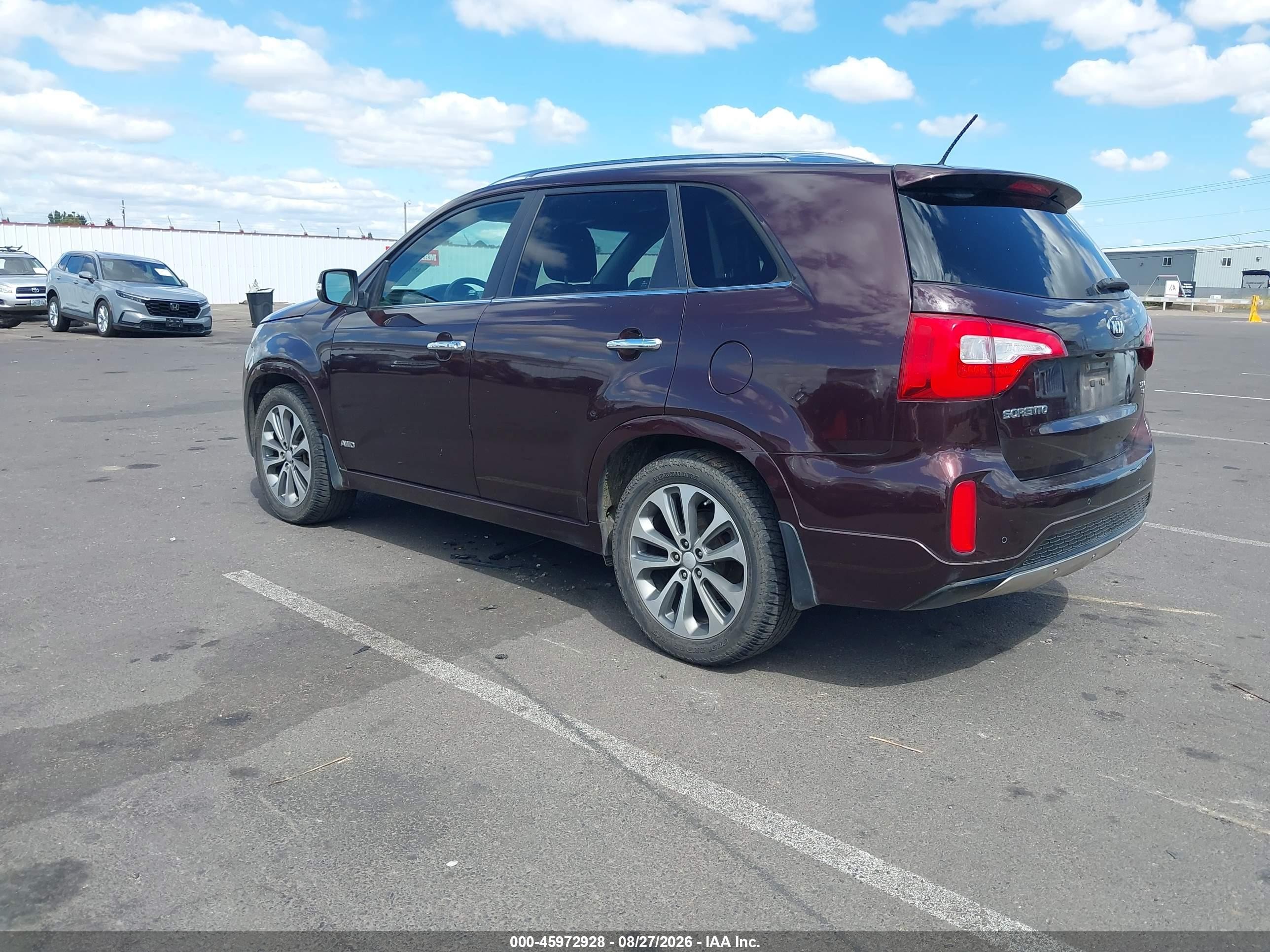 2015 Kia Sorento Sx V6 Purple vin: 5XYKWDA74FG563744