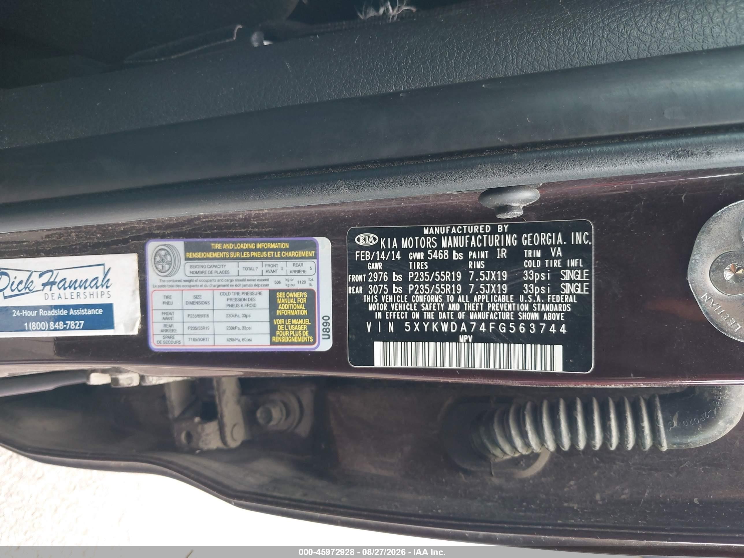 2015 Kia Sorento Sx V6 Purple vin: 5XYKWDA74FG563744