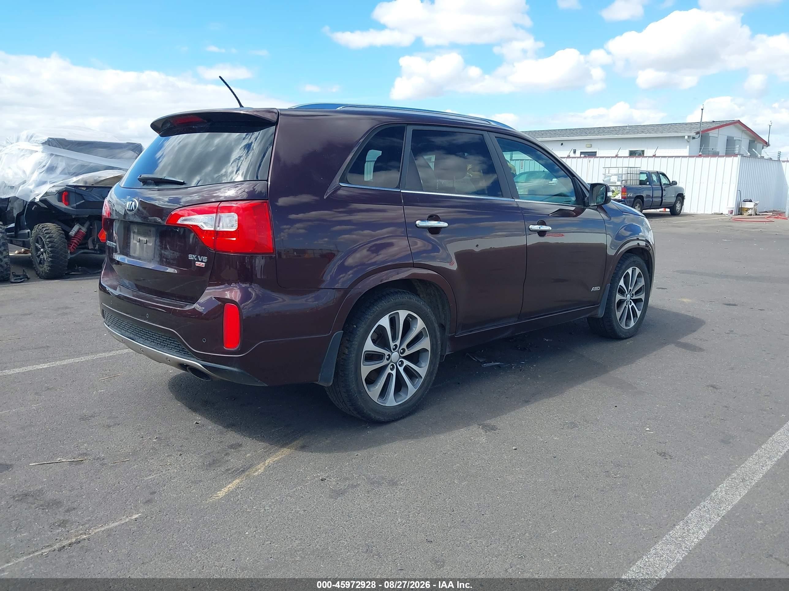 2015 Kia Sorento Sx V6 Purple vin: 5XYKWDA74FG563744