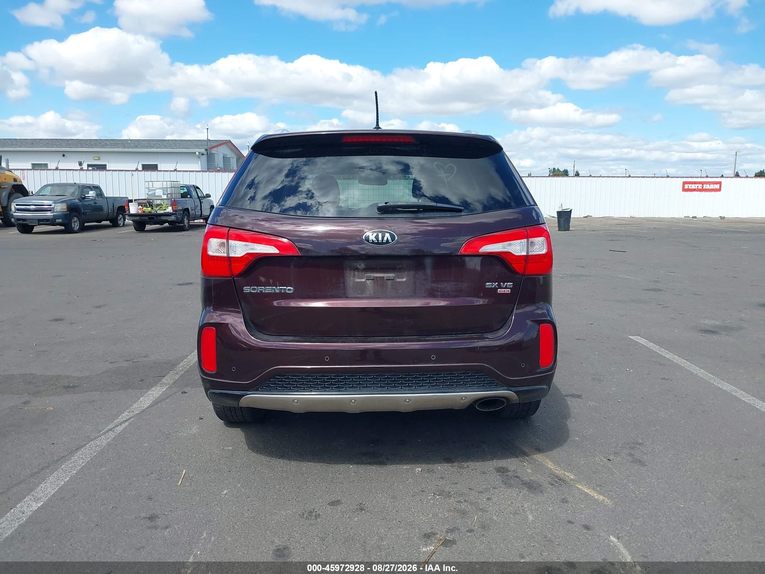 2015 Kia Sorento Sx V6 Purple vin: 5XYKWDA74FG563744