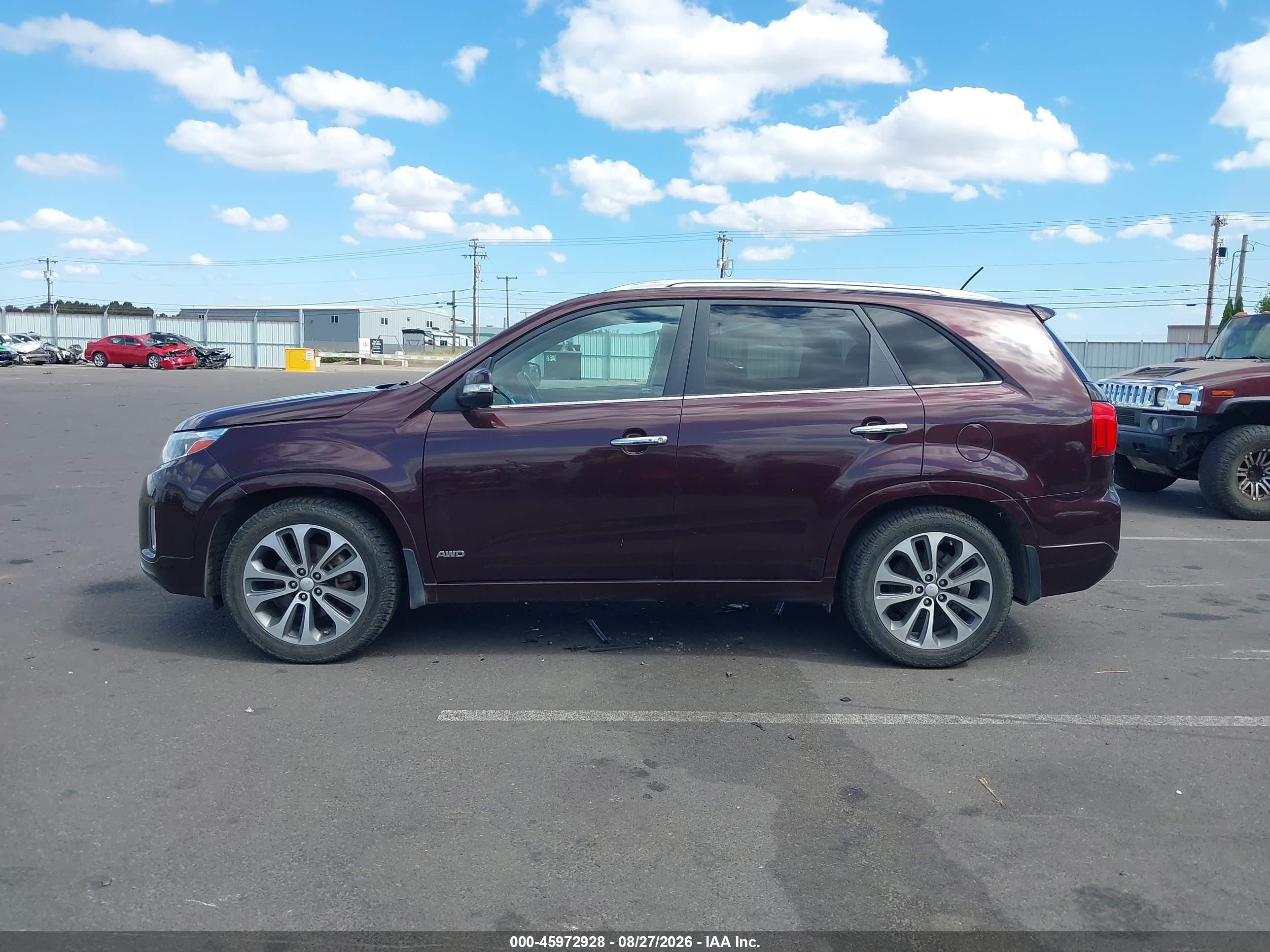 2015 Kia Sorento Sx V6 Purple vin: 5XYKWDA74FG563744