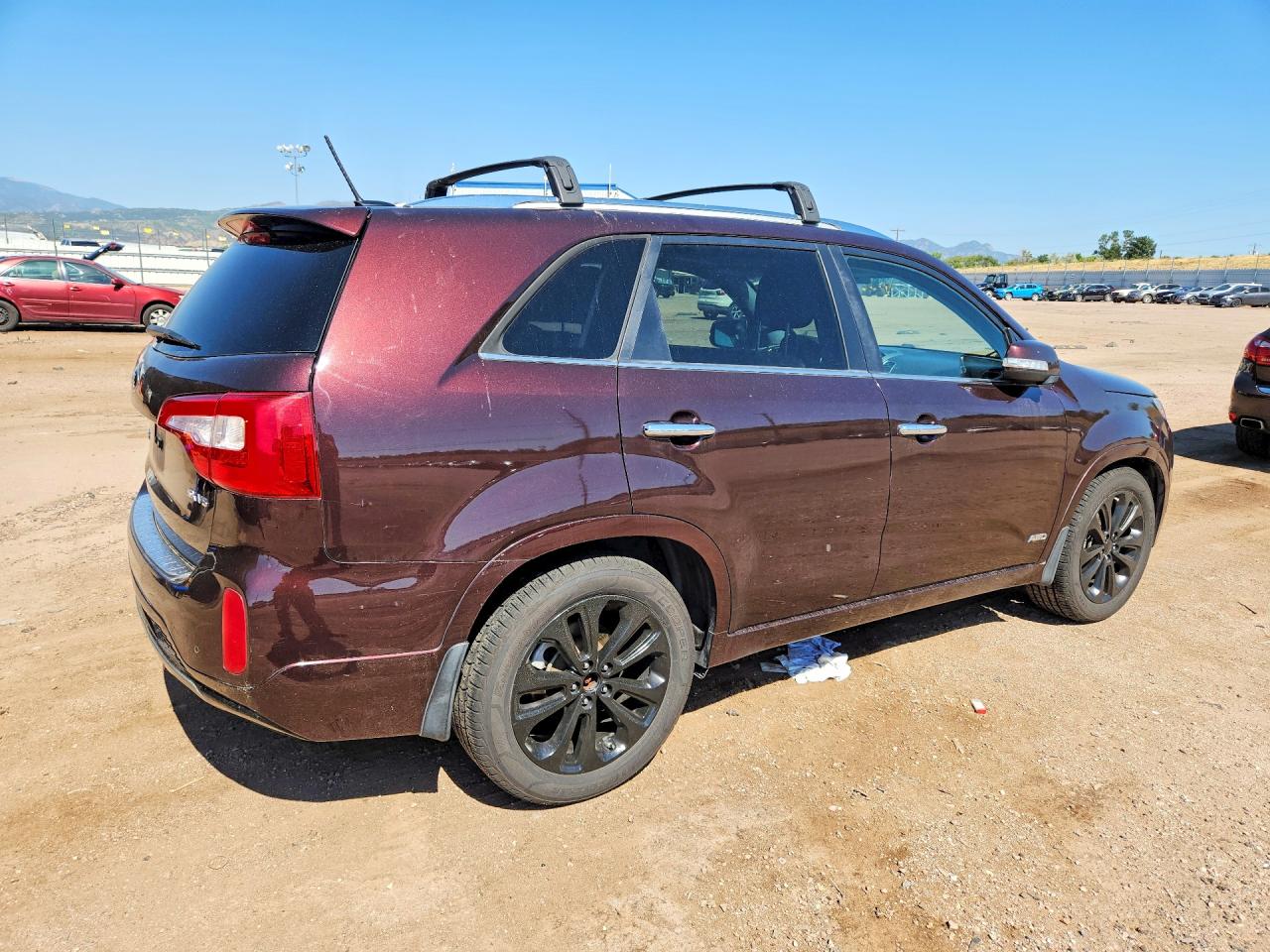 2015 Kia Sorento Sx Burgundy vin: 5XYKWDA74FG590233