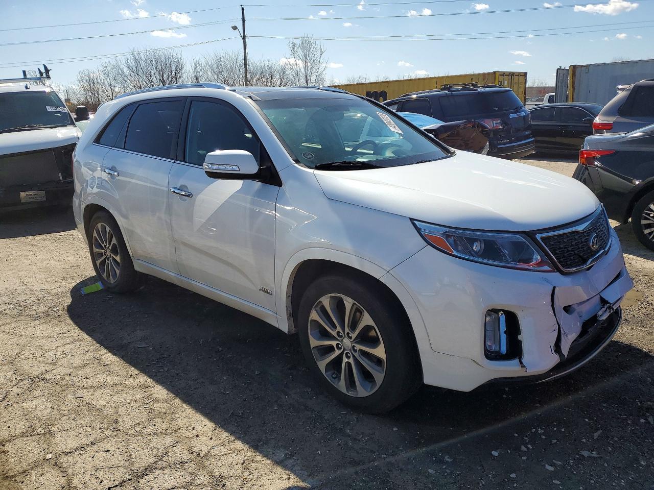 2015 Kia Sorento Sx White vin: 5XYKWDA74FG632769