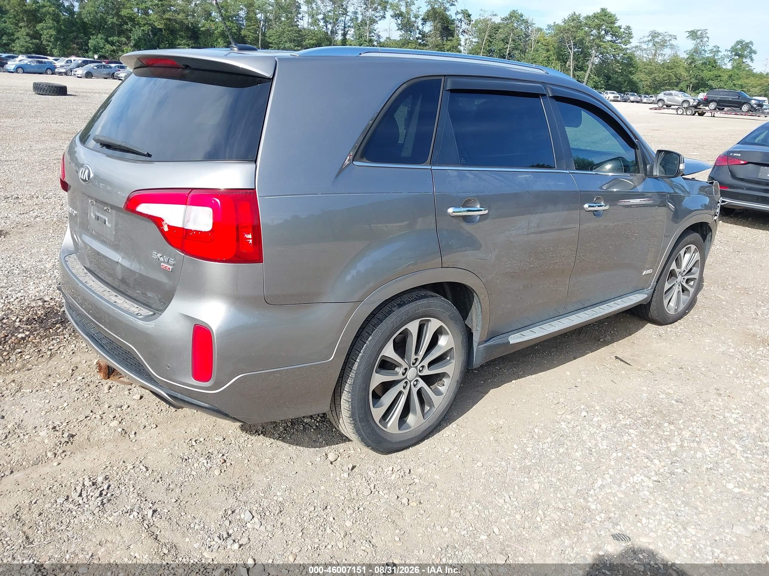 2014 Kia Sorento Sx V6 Gray vin: 5XYKWDA75EG488342