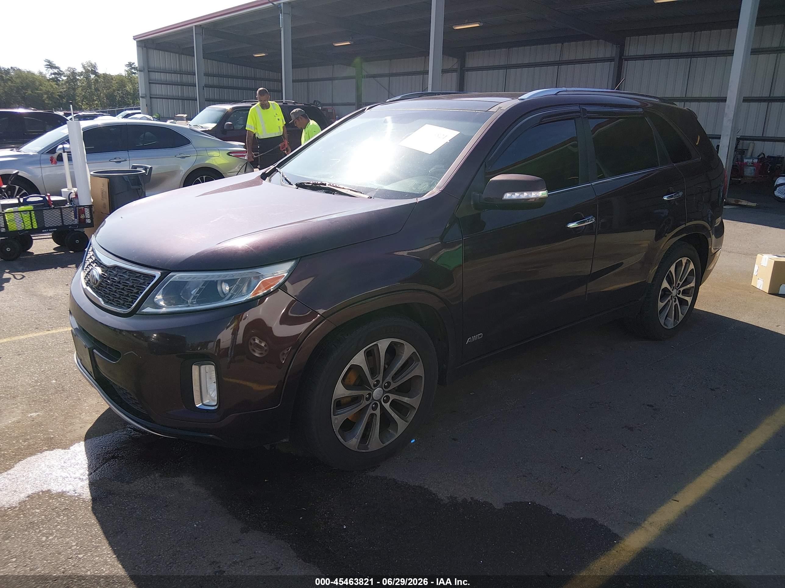 2015 Kia Sorento Sx V6 Burgundy vin: 5XYKWDA75FG578883