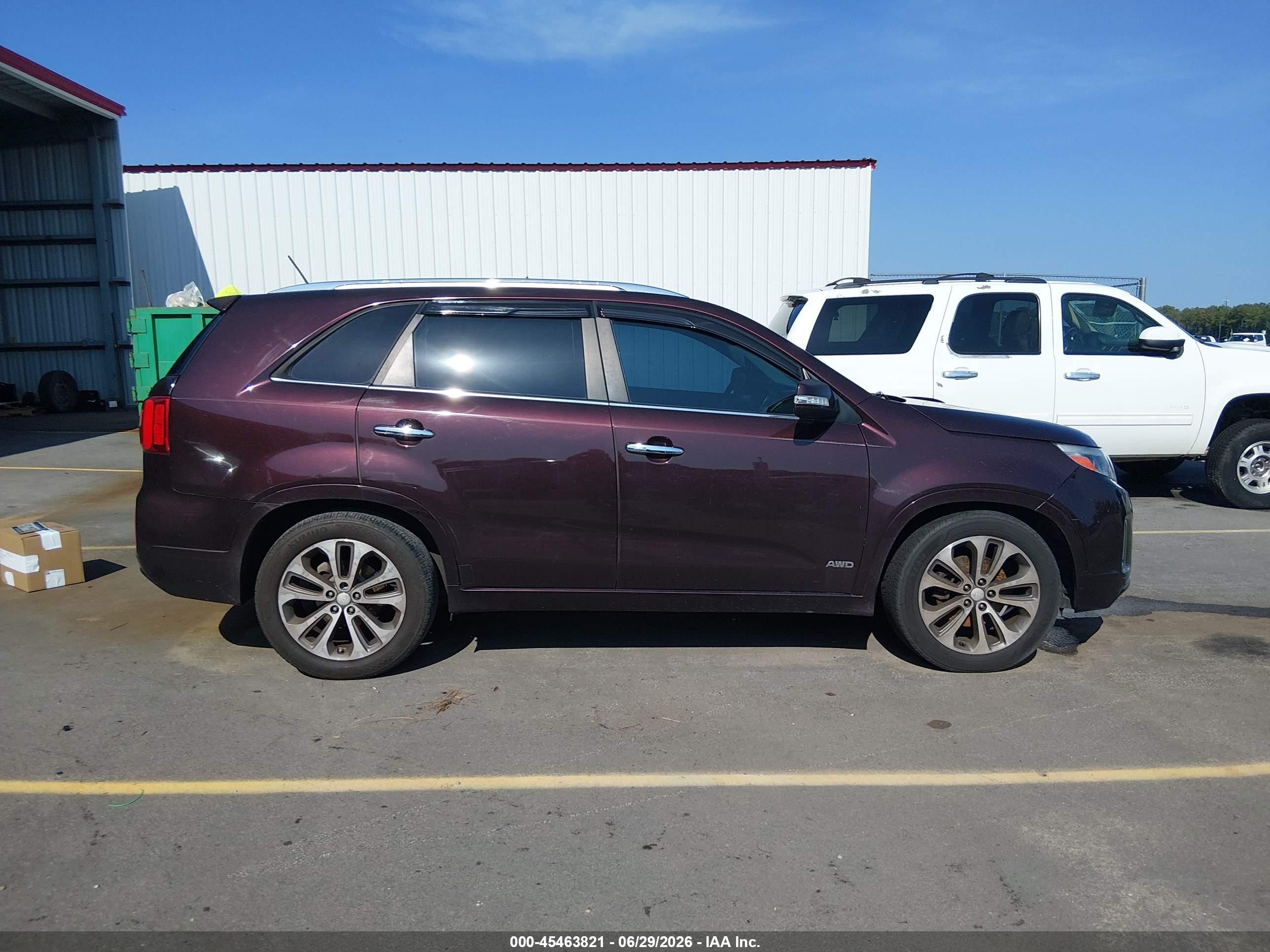 2015 Kia Sorento Sx V6 Burgundy vin: 5XYKWDA75FG578883