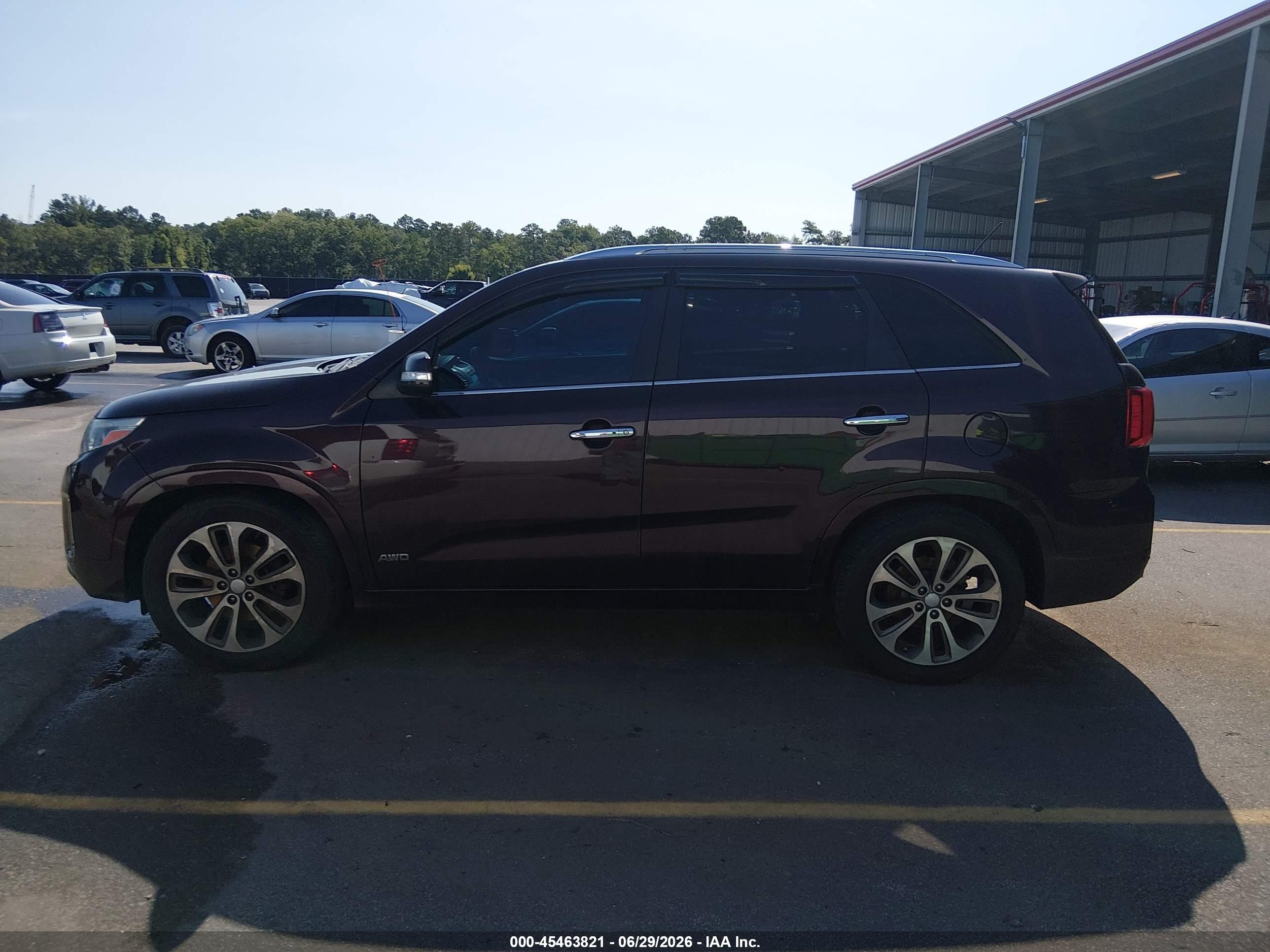 2015 Kia Sorento Sx V6 Burgundy vin: 5XYKWDA75FG578883