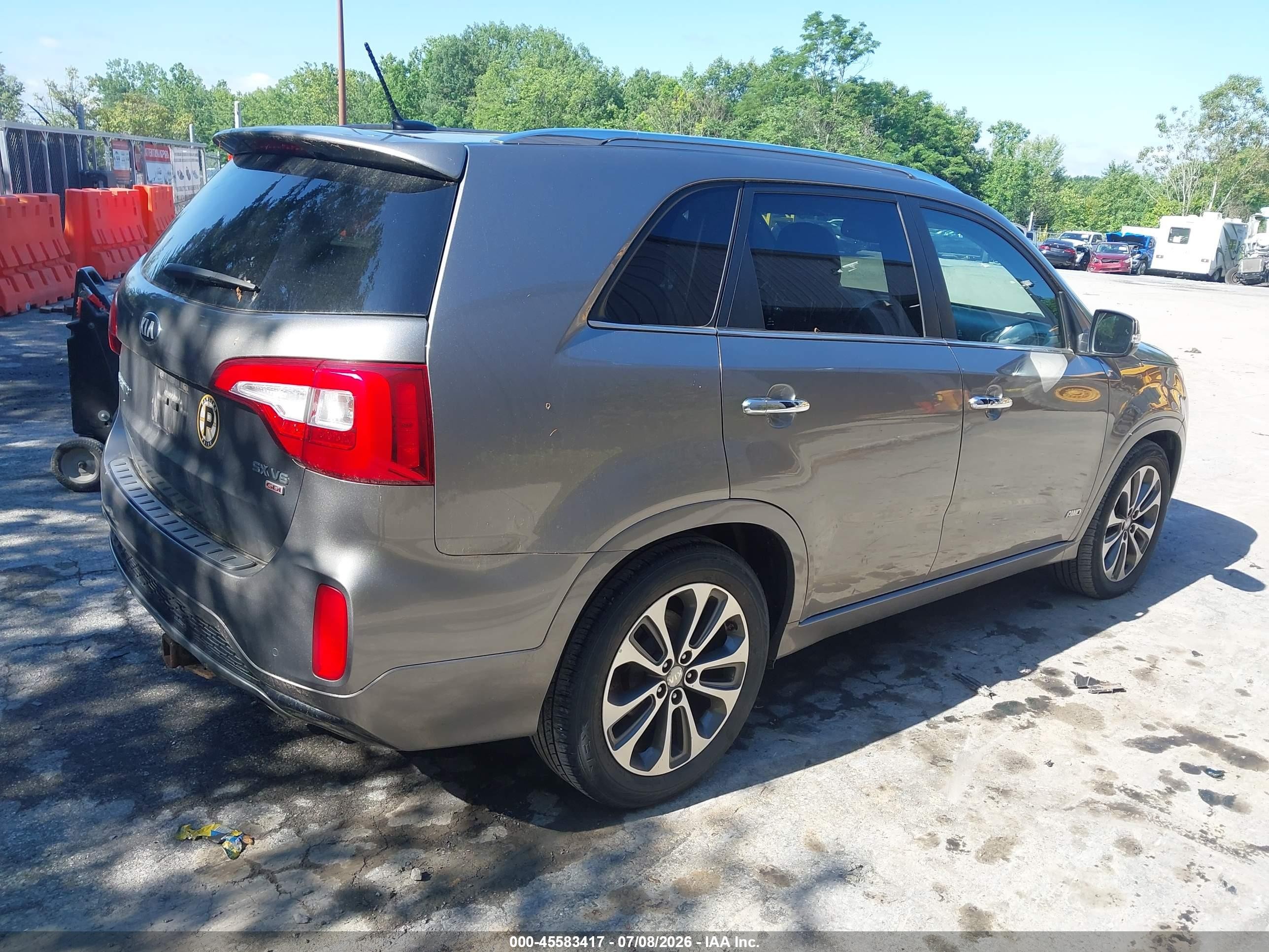 2014 Kia Sorento Sx V6 Gray vin: 5XYKWDA76EG465961