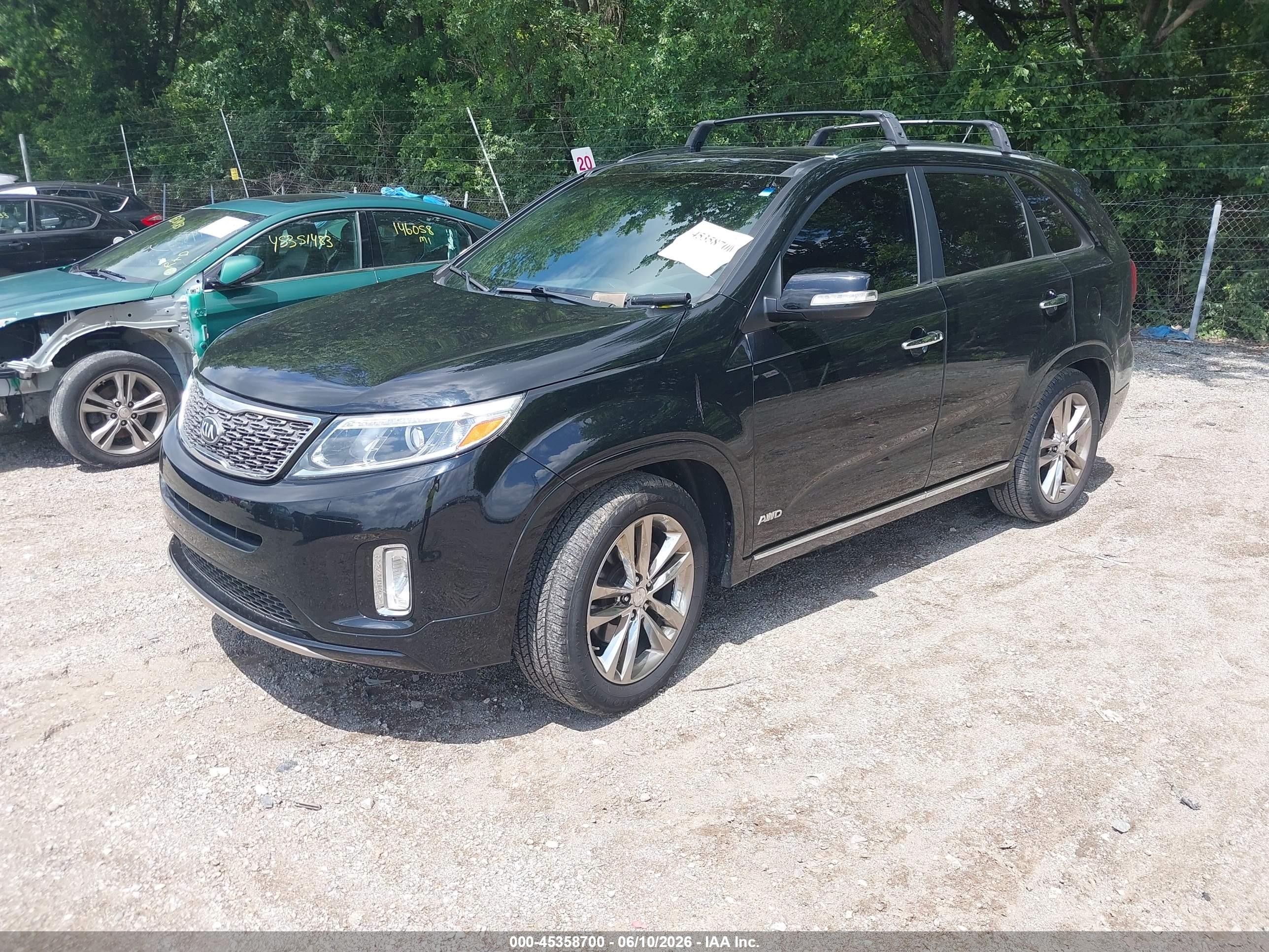 2014 Kia Sorento Limited V6 Black vin: 5XYKWDA76EG527715