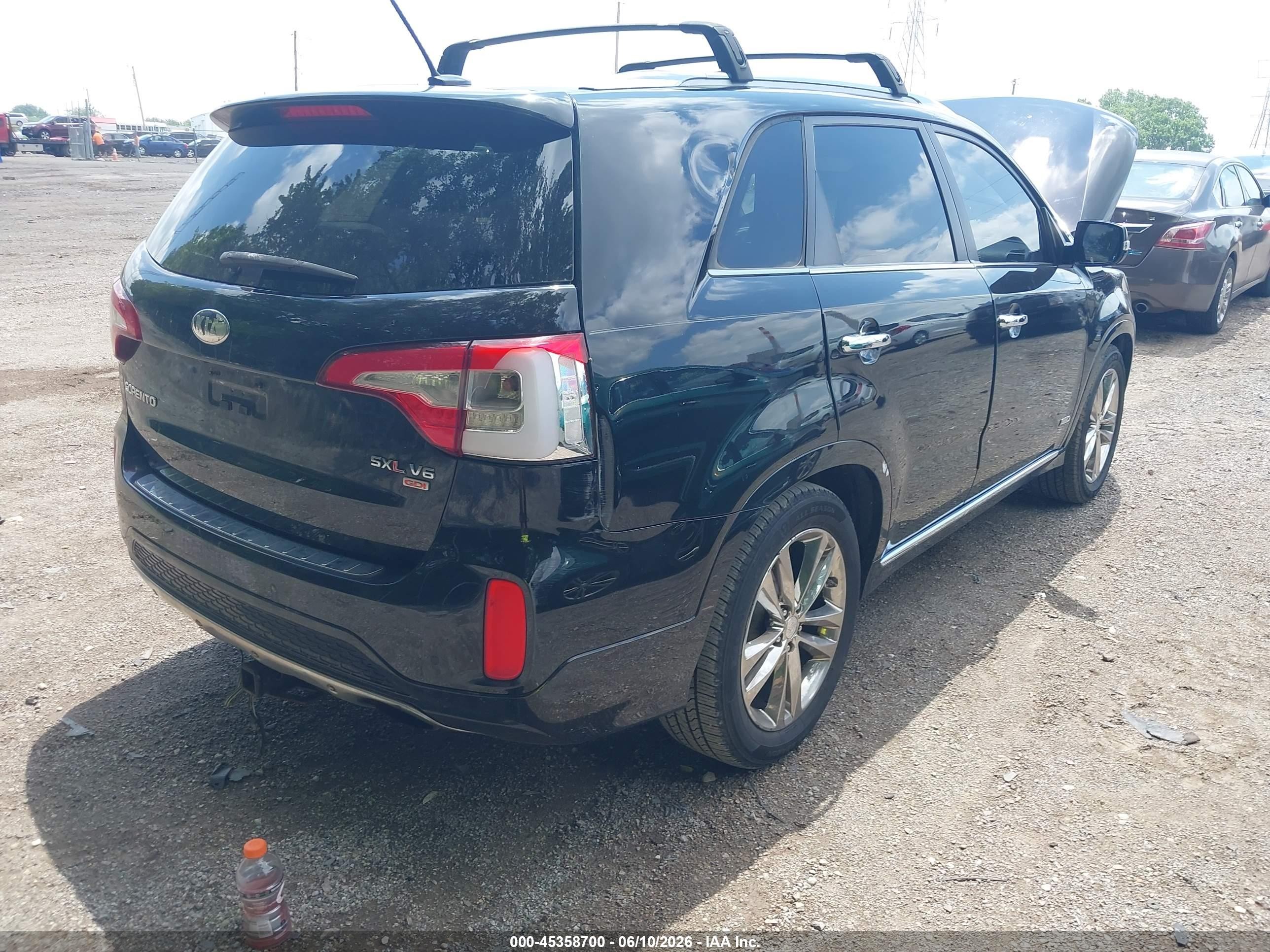2014 Kia Sorento Limited V6 Black vin: 5XYKWDA76EG527715
