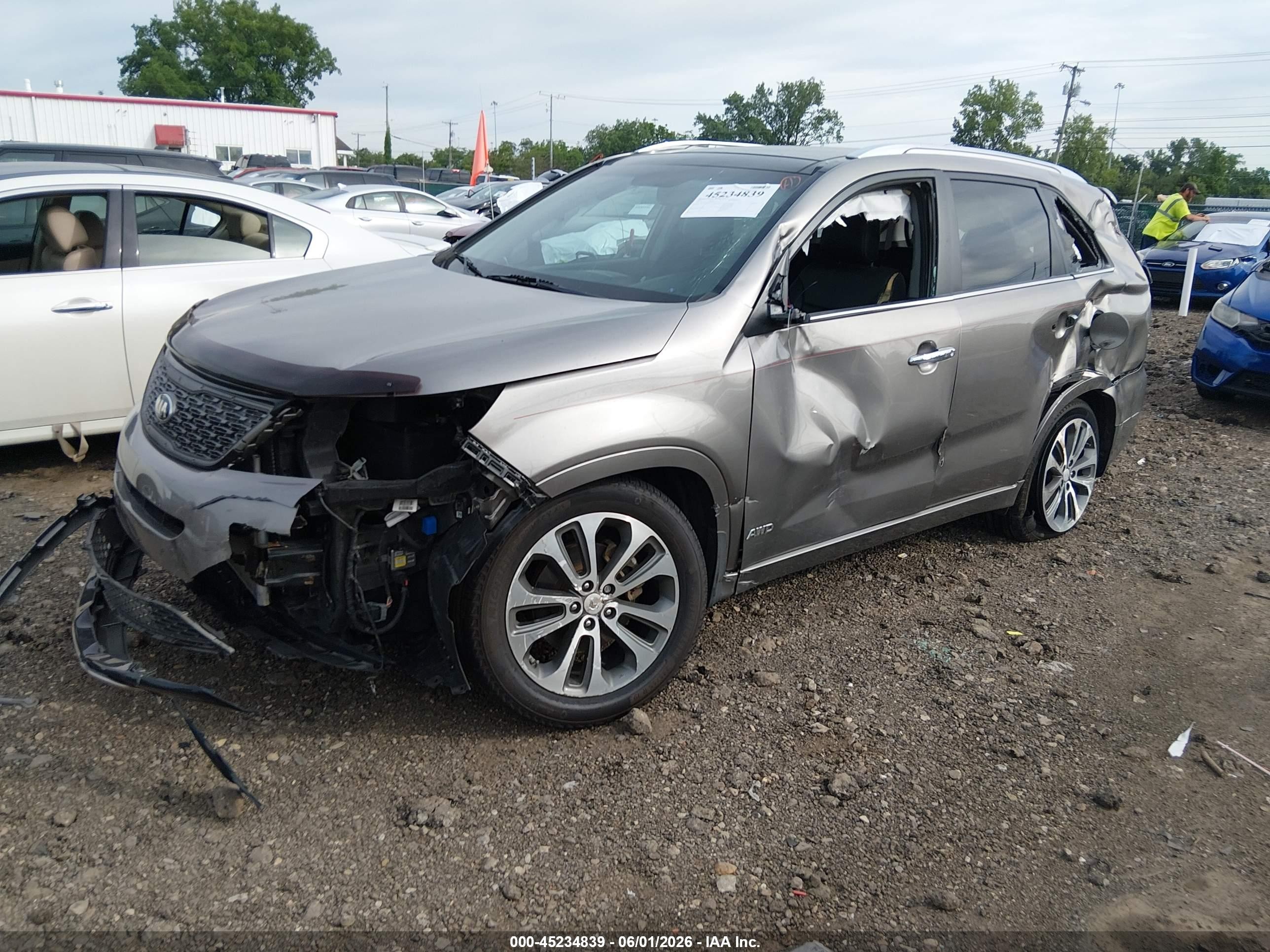 2015 Kia Sorento Sx V6 Gray vin: 5XYKWDA76FG619151