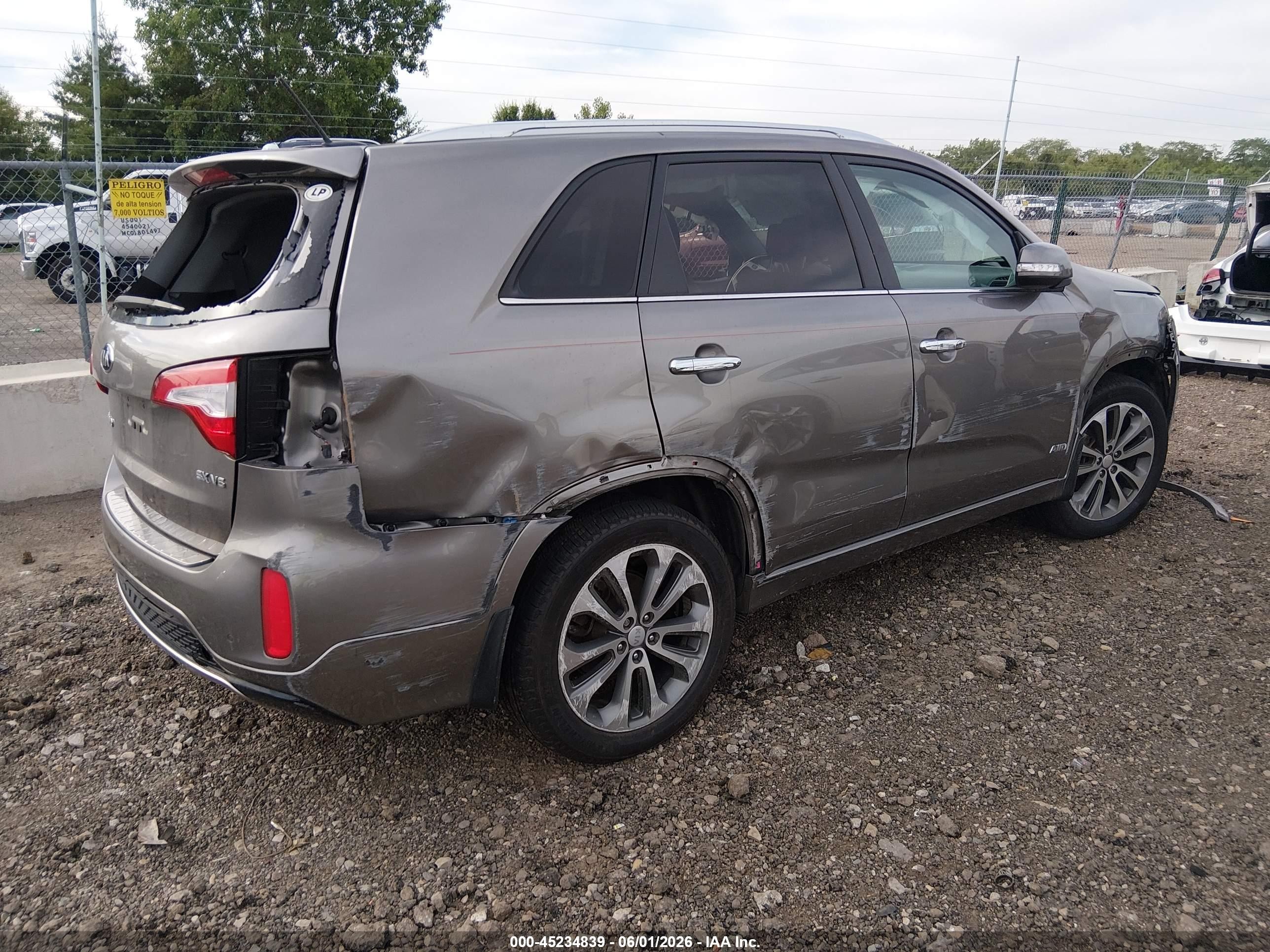 2015 Kia Sorento Sx V6 Gray vin: 5XYKWDA76FG619151