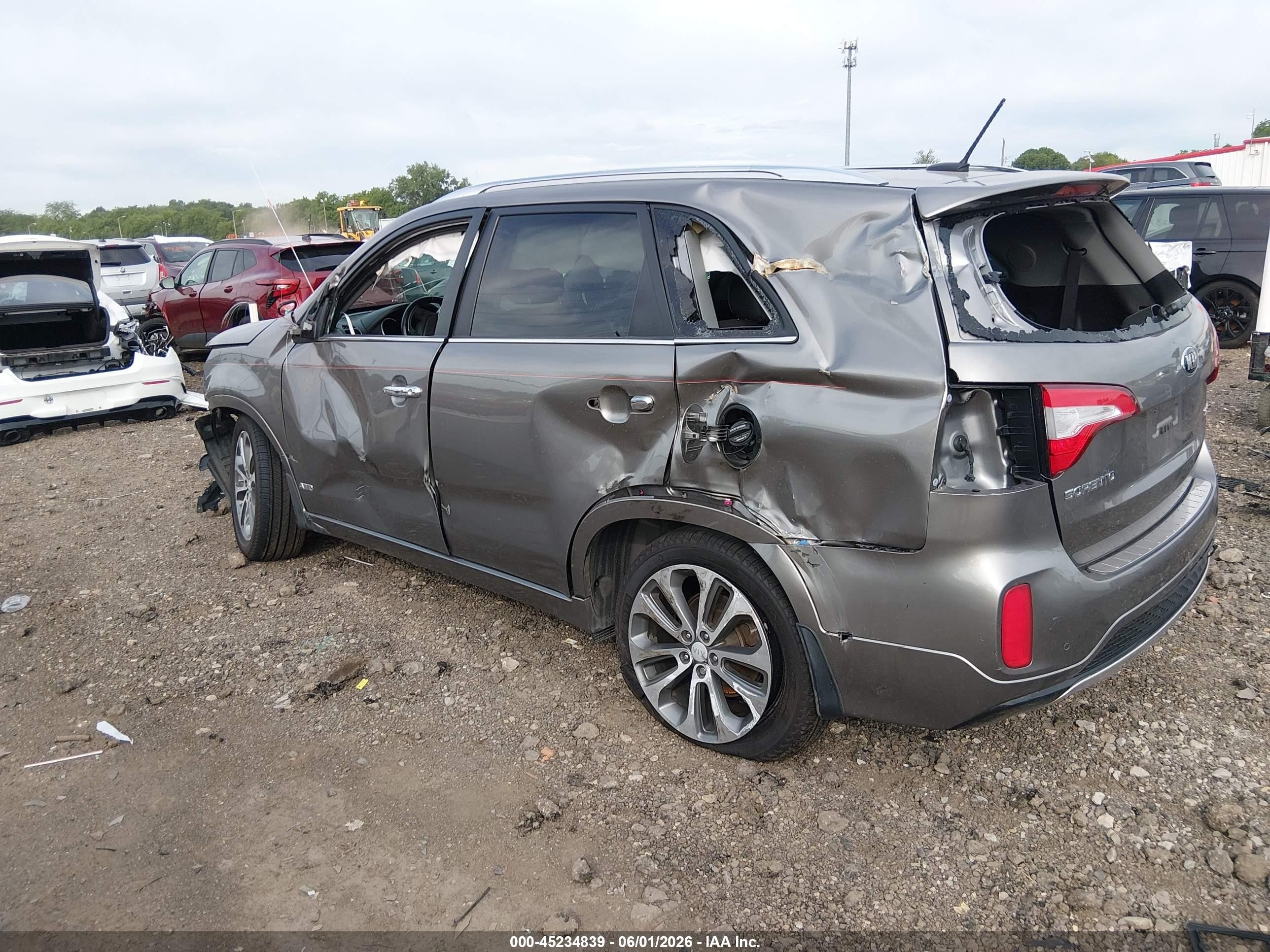 2015 Kia Sorento Sx V6 Gray vin: 5XYKWDA76FG619151