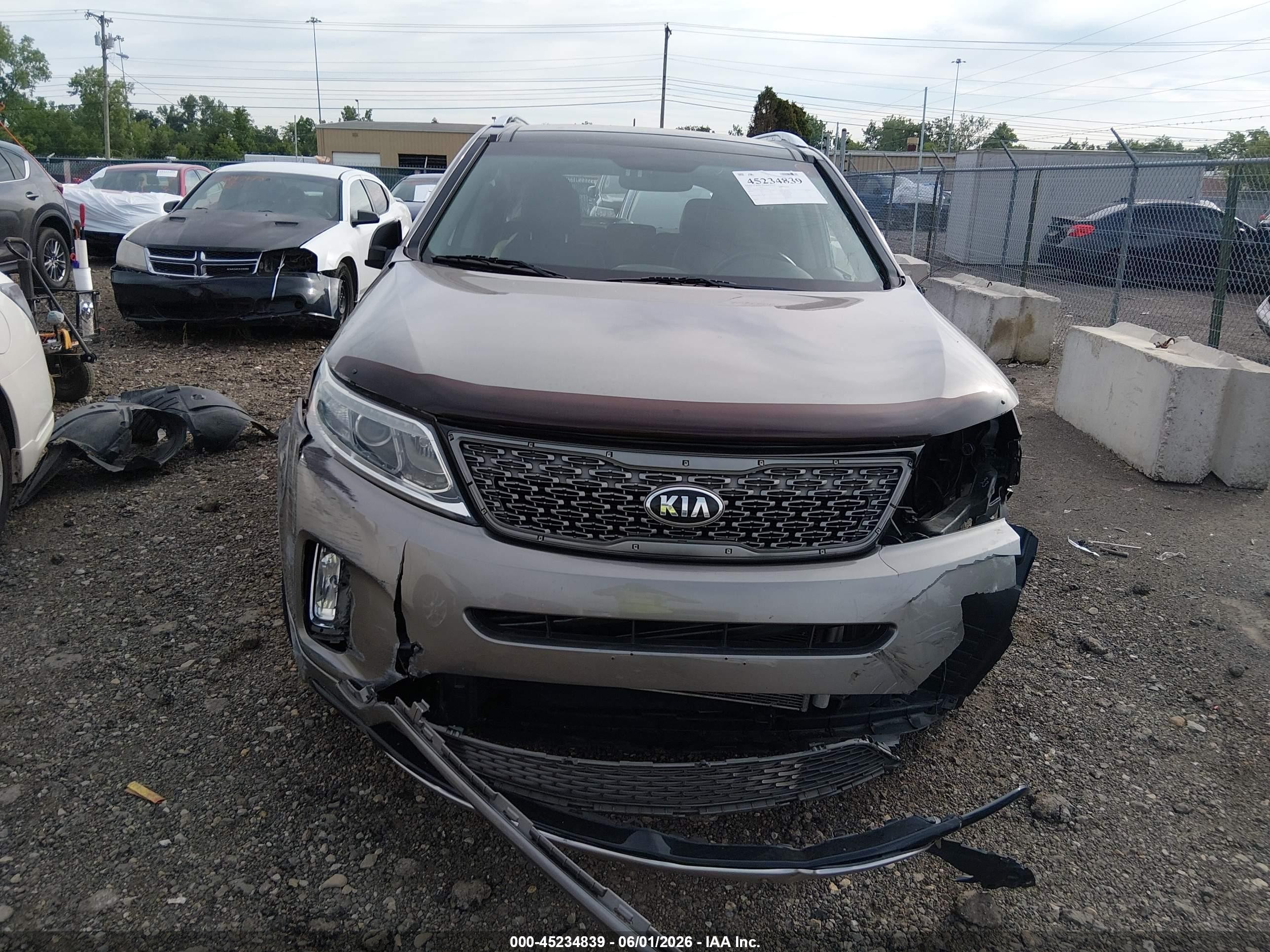 2015 Kia Sorento Sx V6 Gray vin: 5XYKWDA76FG619151