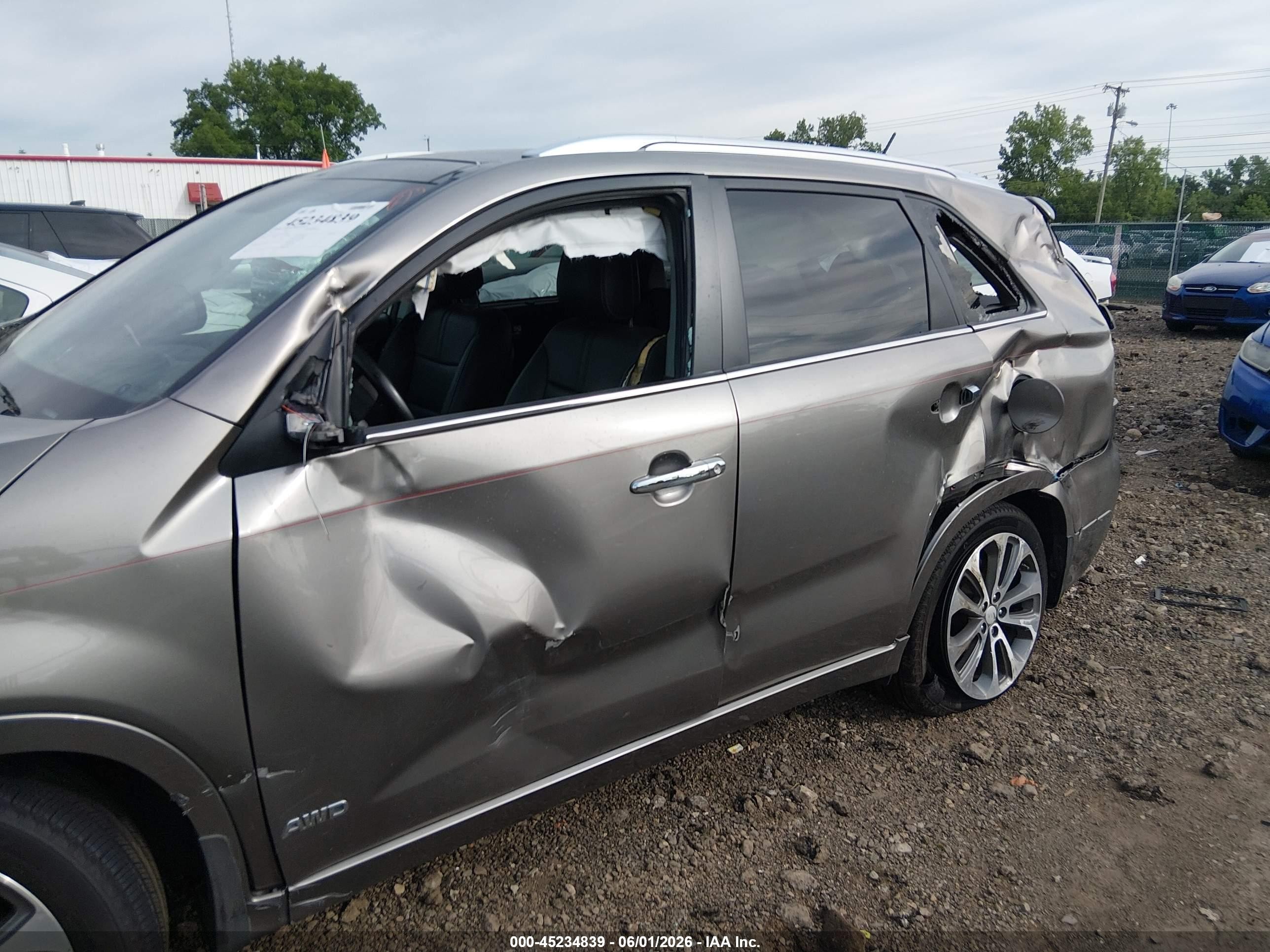 2015 Kia Sorento Sx V6 Gray vin: 5XYKWDA76FG619151