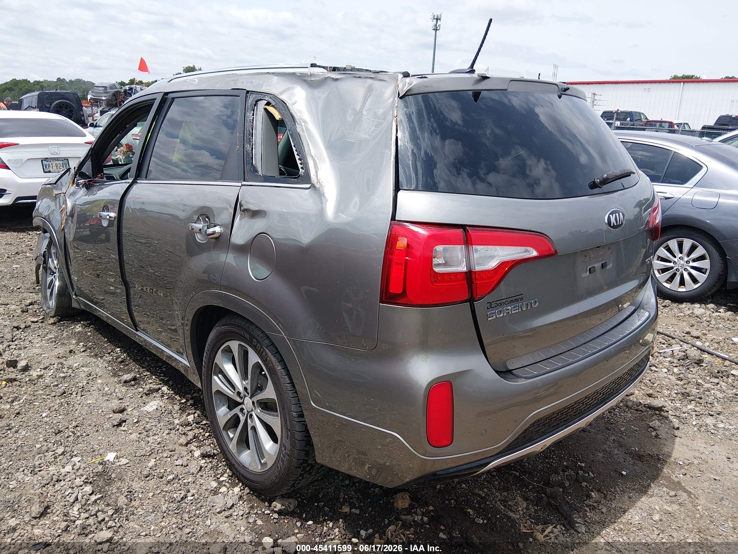 2015 Kia Sorento Sx V6 Gray vin: 5XYKWDA76FG621093