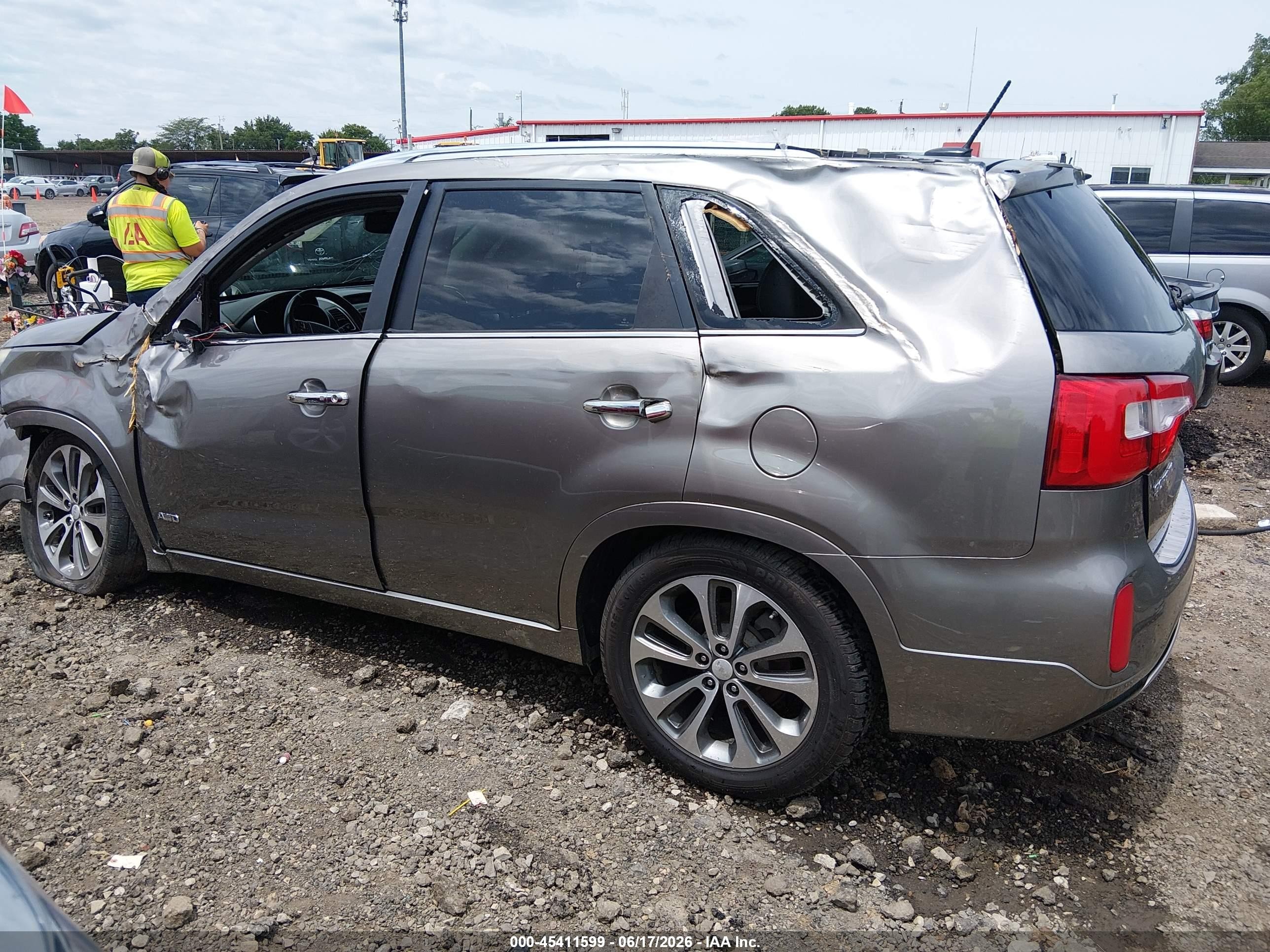 2015 Kia Sorento Sx V6 Gray vin: 5XYKWDA76FG621093