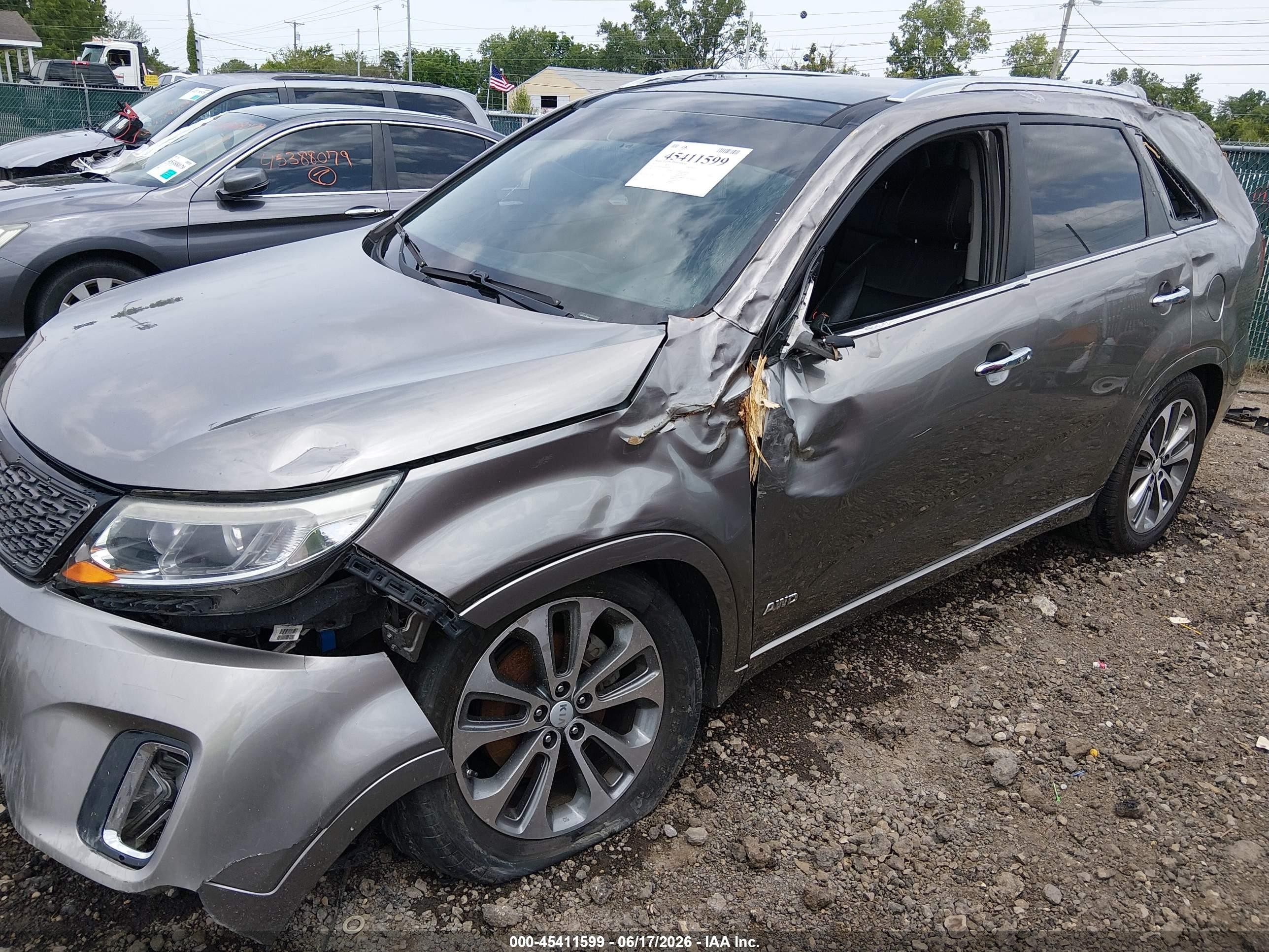 2015 Kia Sorento Sx V6 Gray vin: 5XYKWDA76FG621093