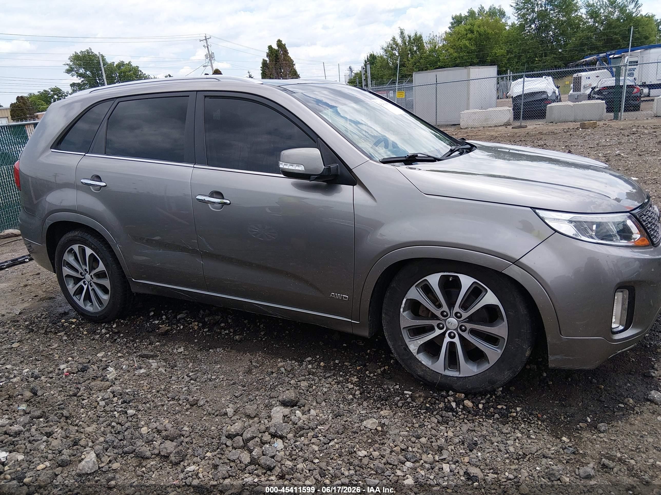 2015 Kia Sorento Sx V6 Gray vin: 5XYKWDA76FG621093