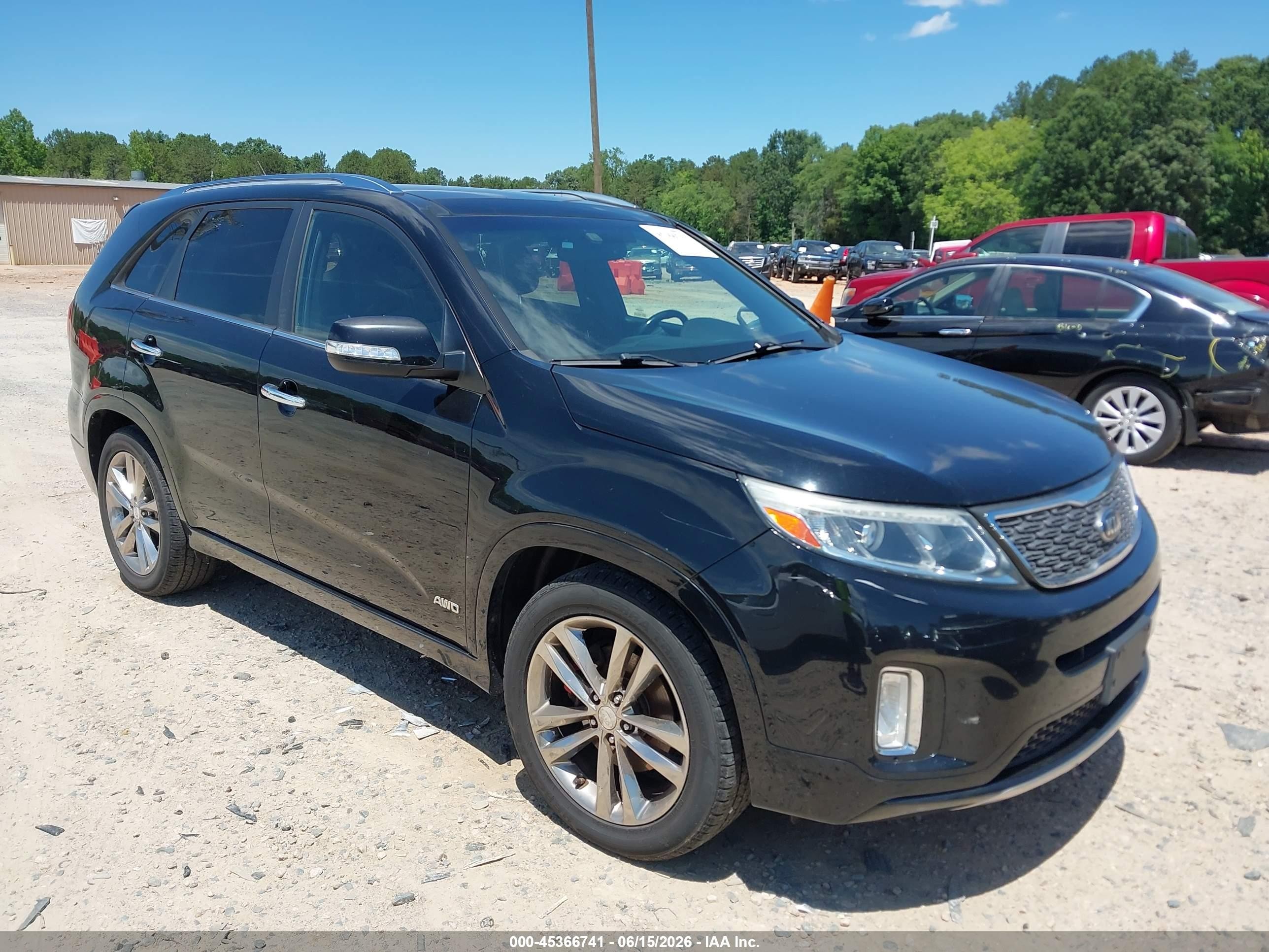 2014 Kia Sorento Limited V6 Black vin: 5XYKWDA77EG440096