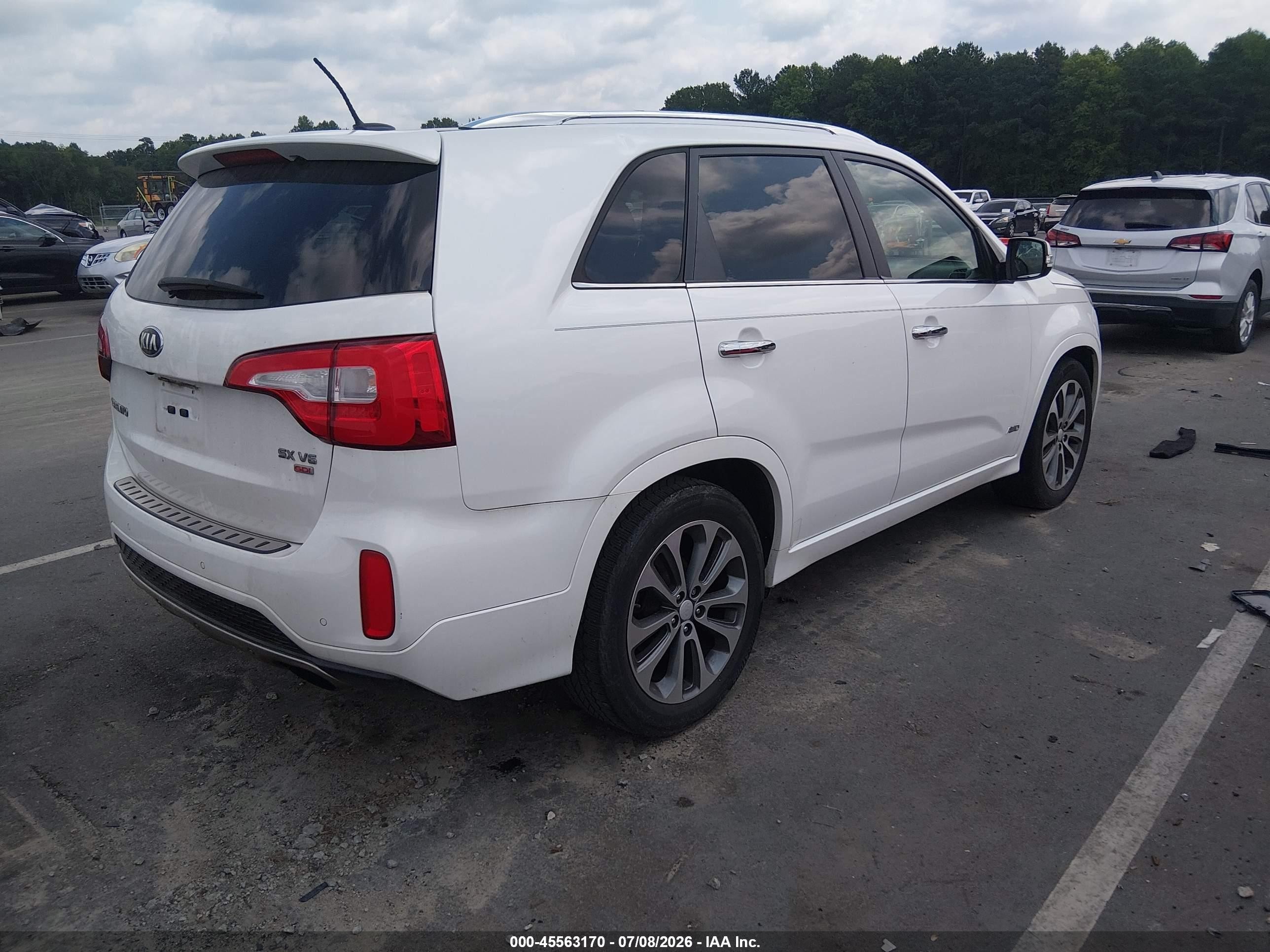 2014 Kia Sorento Sx V6 Белый vin: 5XYKWDA77EG524225