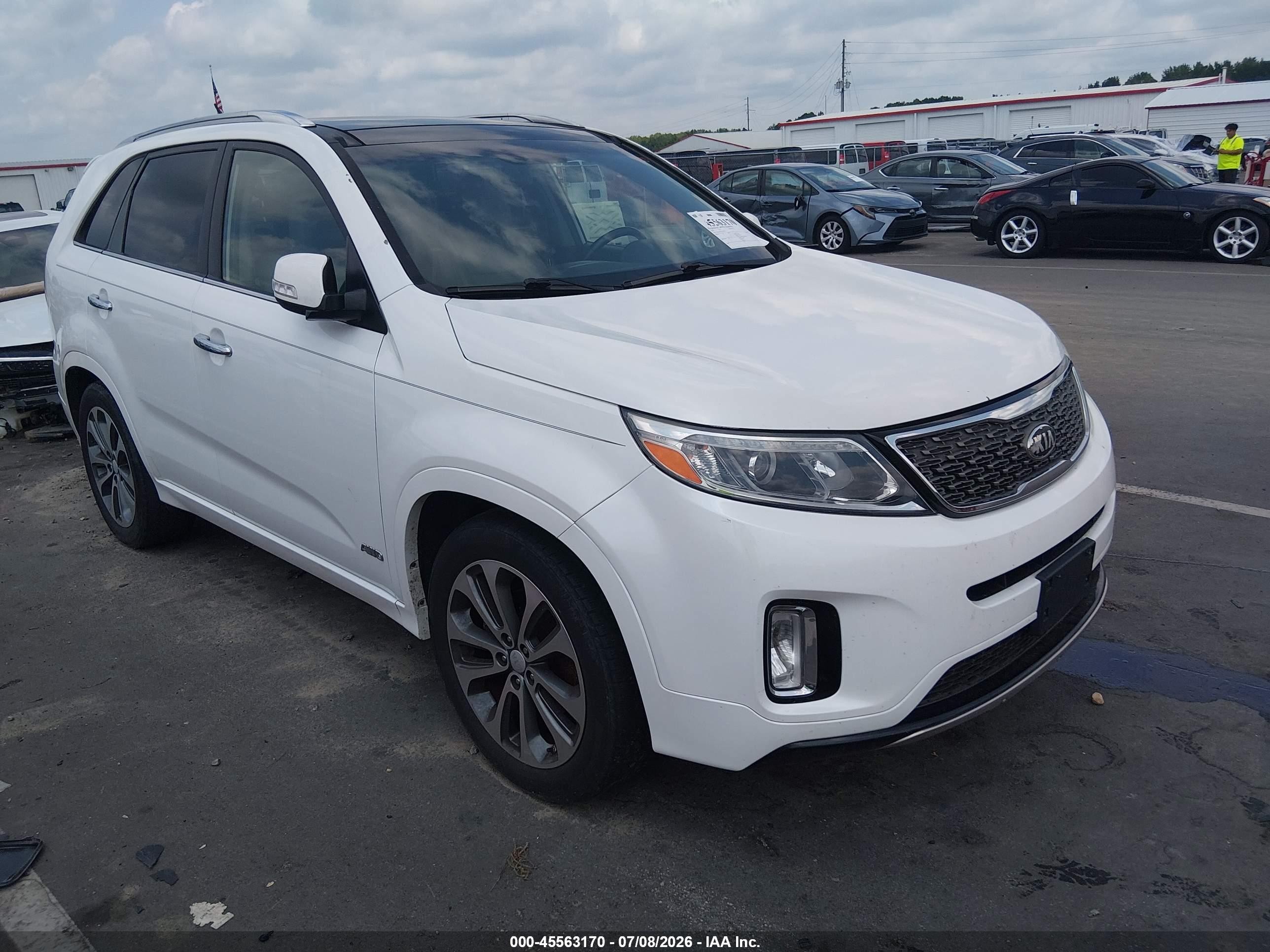 2014 Kia Sorento Sx V6 Белый vin: 5XYKWDA77EG524225