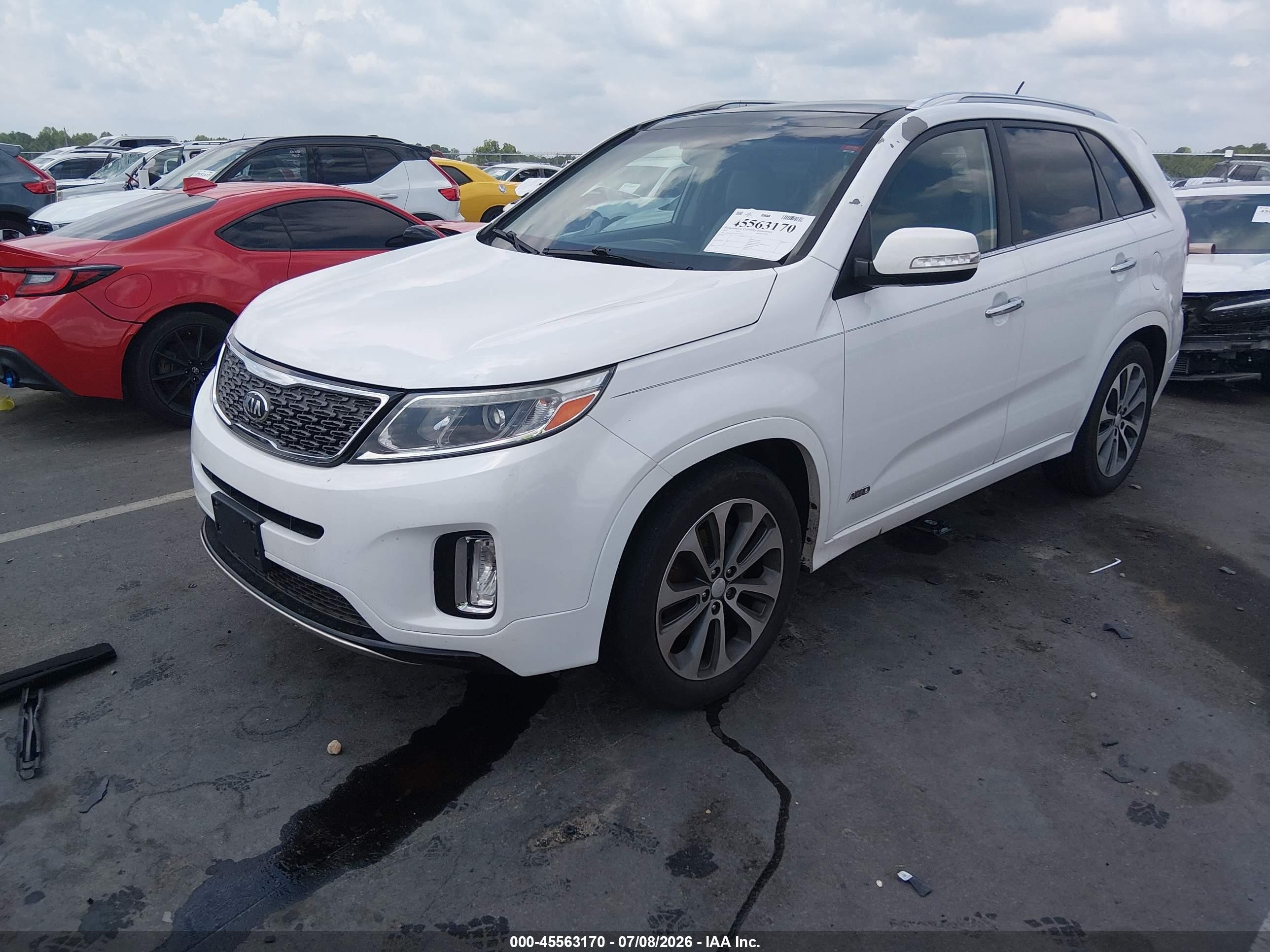 2014 Kia Sorento Sx V6 Белый vin: 5XYKWDA77EG524225