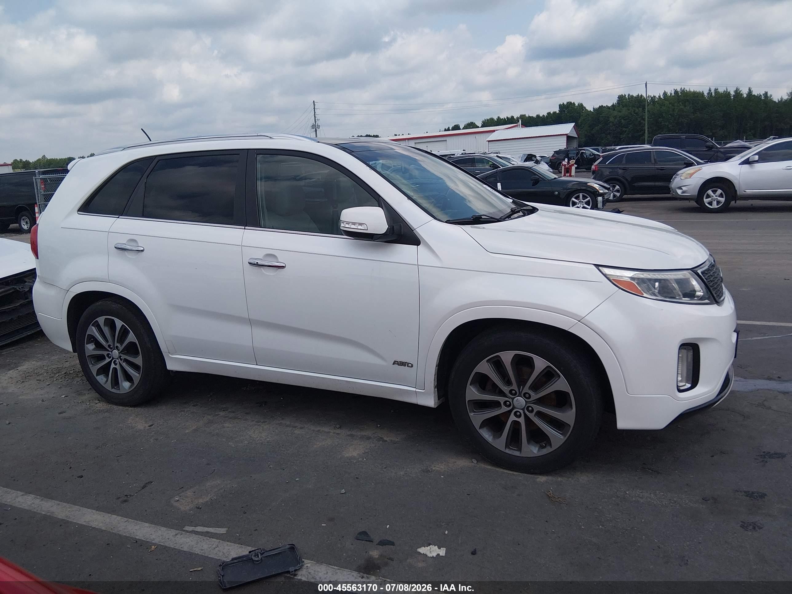 2014 Kia Sorento Sx V6 Белый vin: 5XYKWDA77EG524225