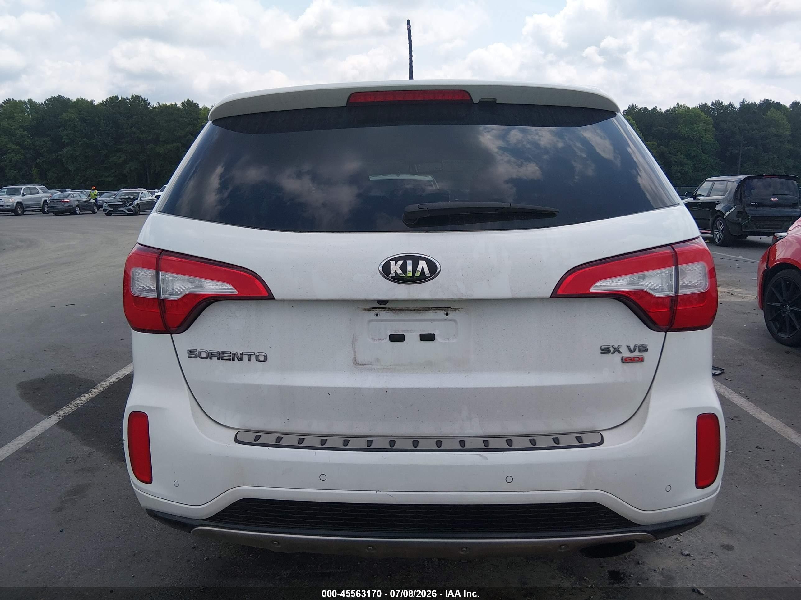 2014 Kia Sorento Sx V6 Белый vin: 5XYKWDA77EG524225