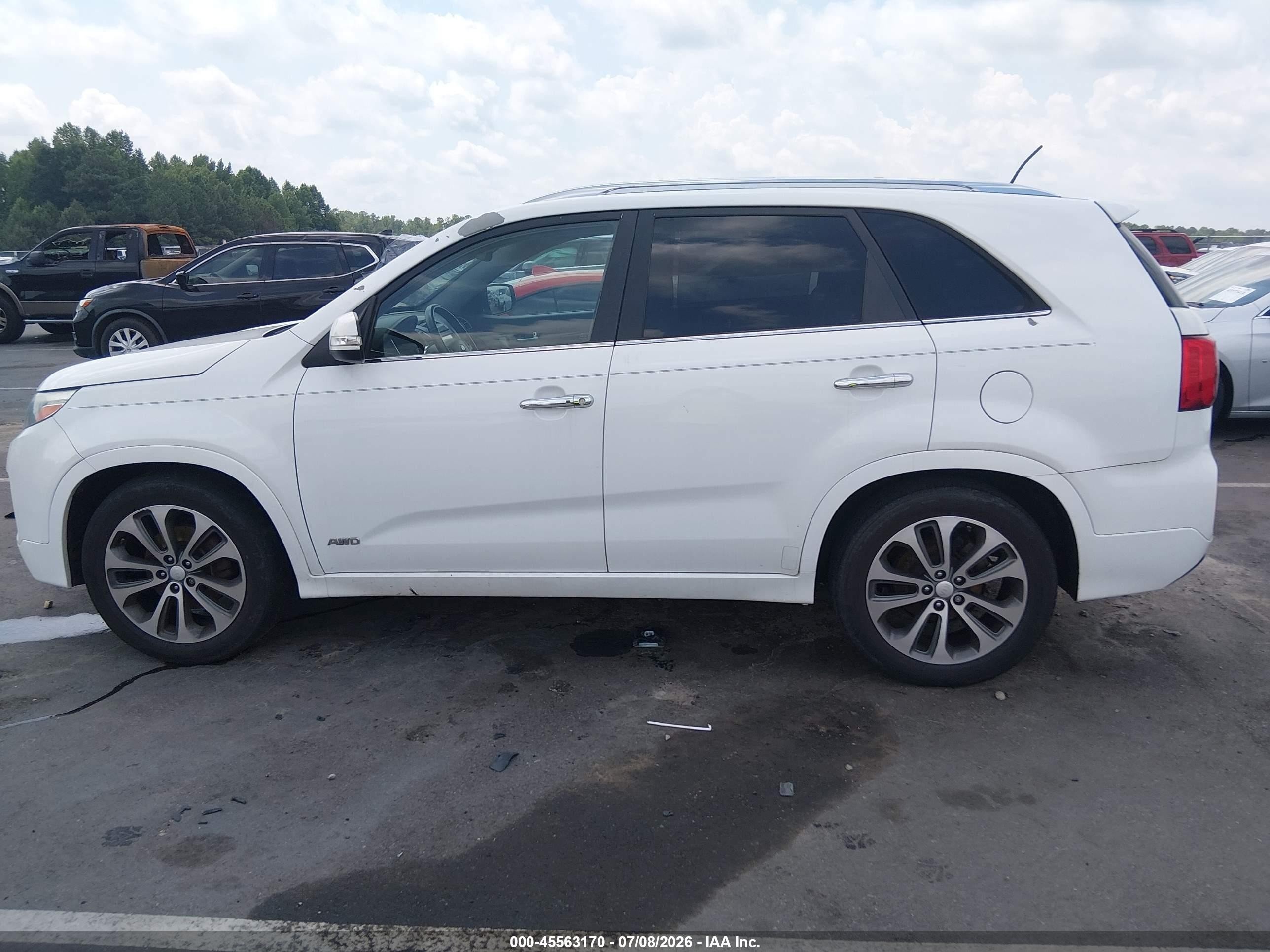 2014 Kia Sorento Sx V6 Белый vin: 5XYKWDA77EG524225
