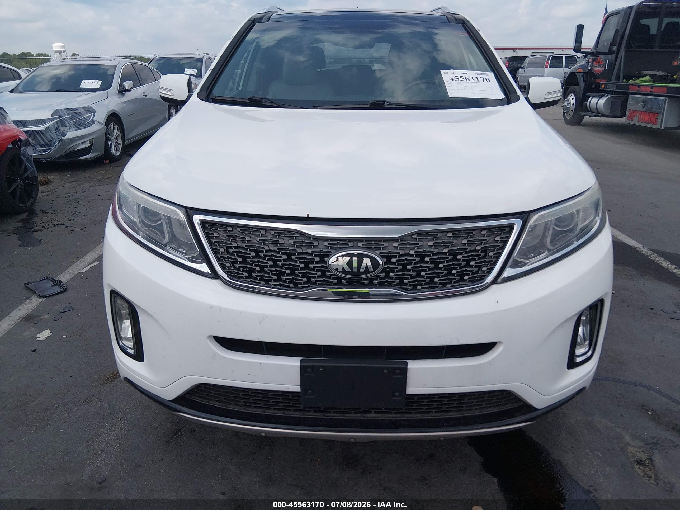 2014 Kia Sorento Sx V6 Белый vin: 5XYKWDA77EG524225