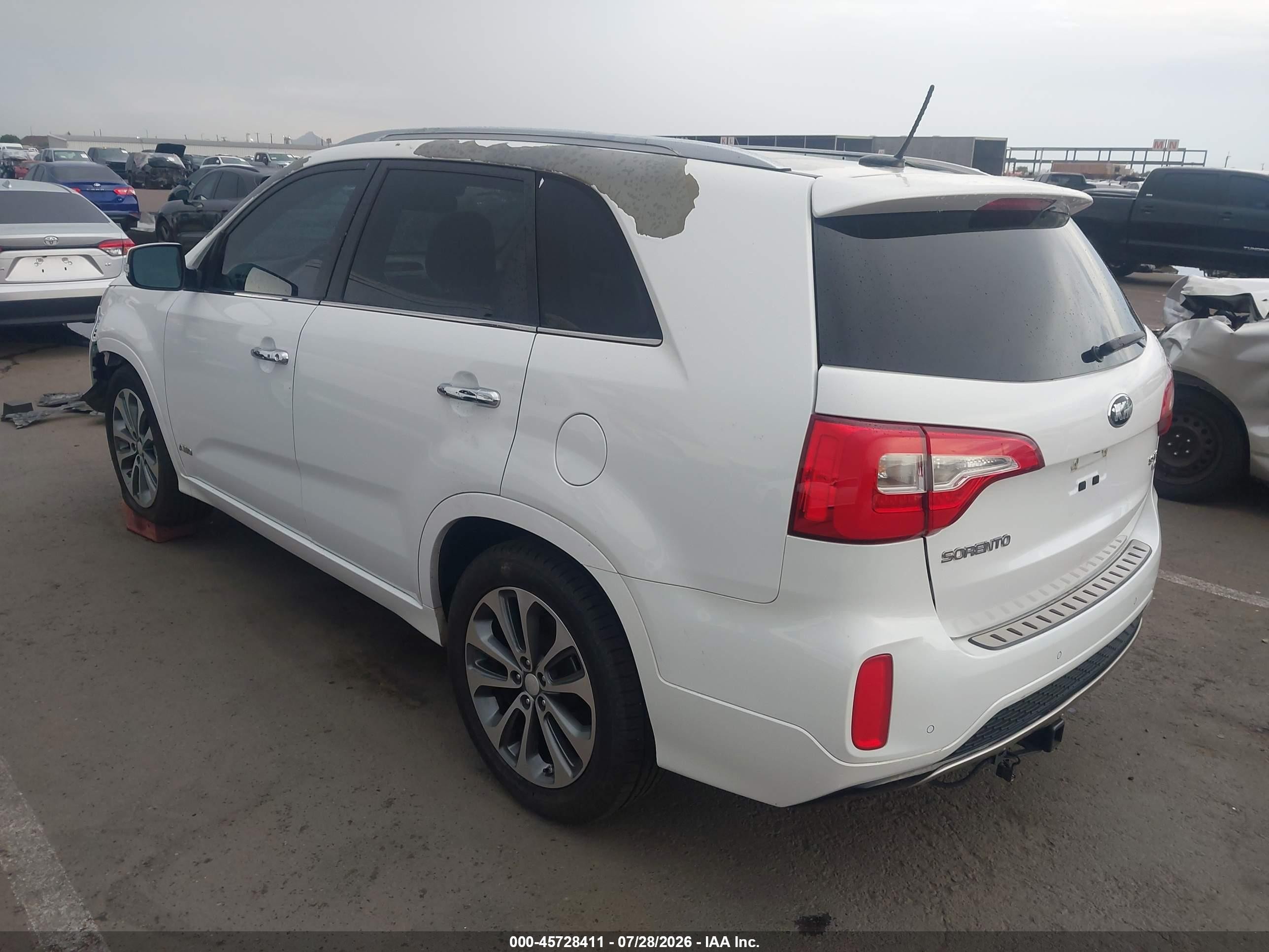 2014 Kia Sorento Sx V6 White vin: 5XYKWDA77EG527481
