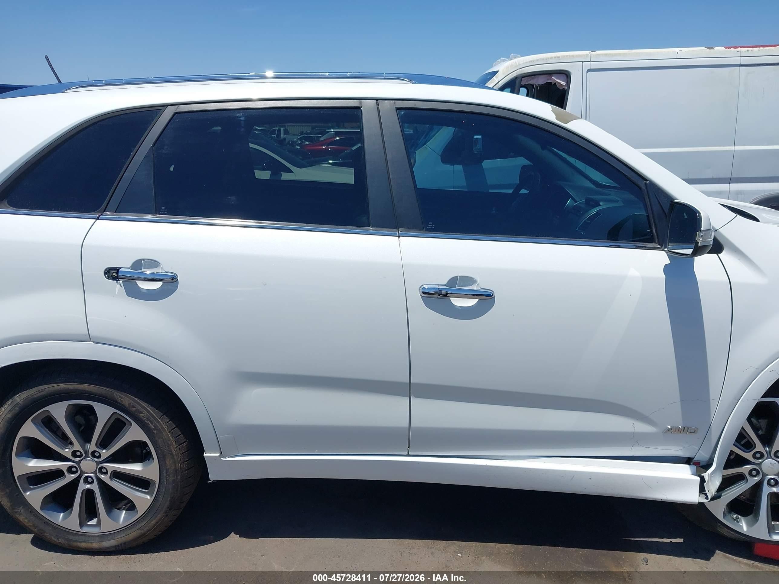 2014 Kia Sorento Sx V6 White vin: 5XYKWDA77EG527481