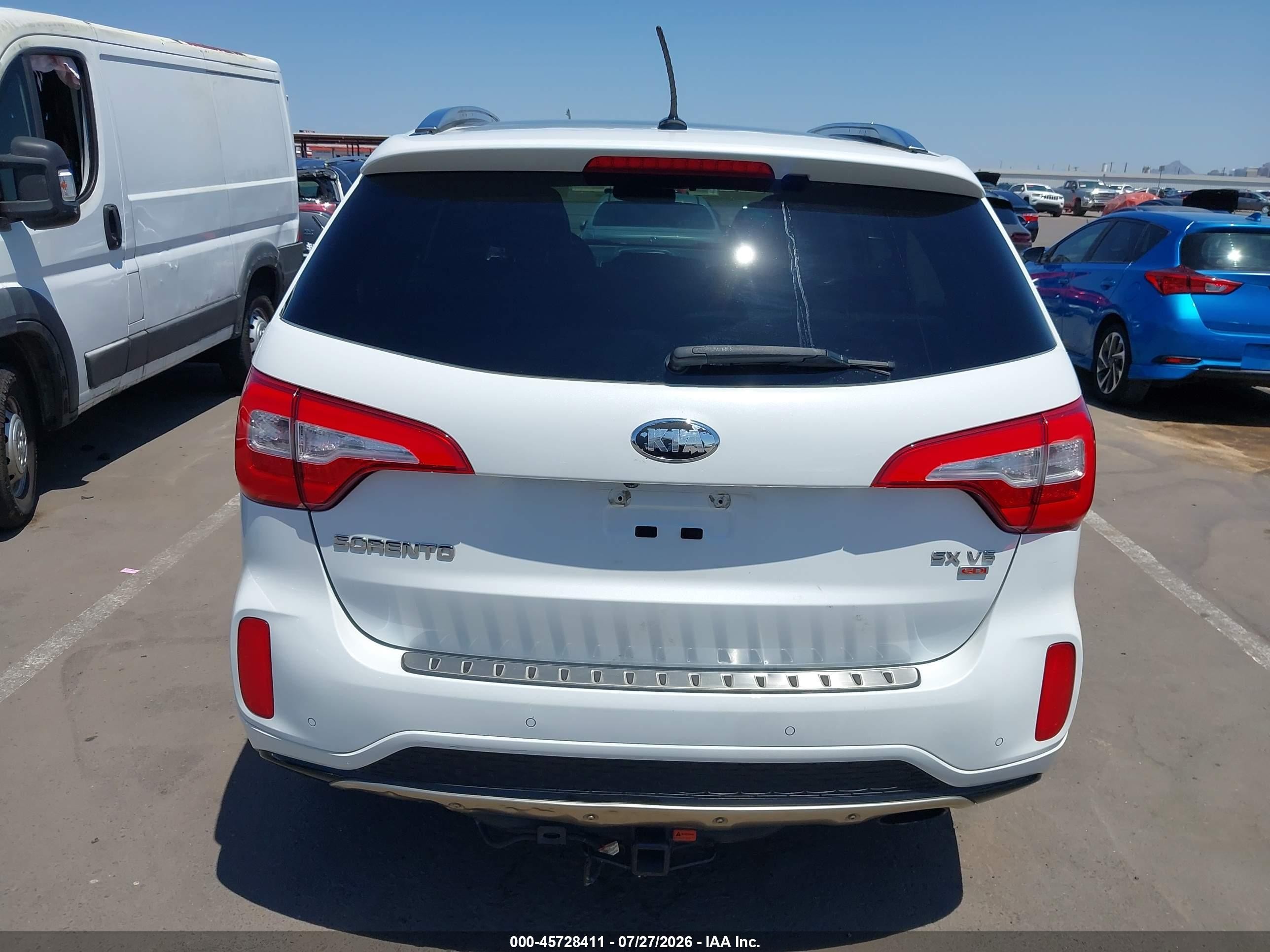 2014 Kia Sorento Sx V6 White vin: 5XYKWDA77EG527481