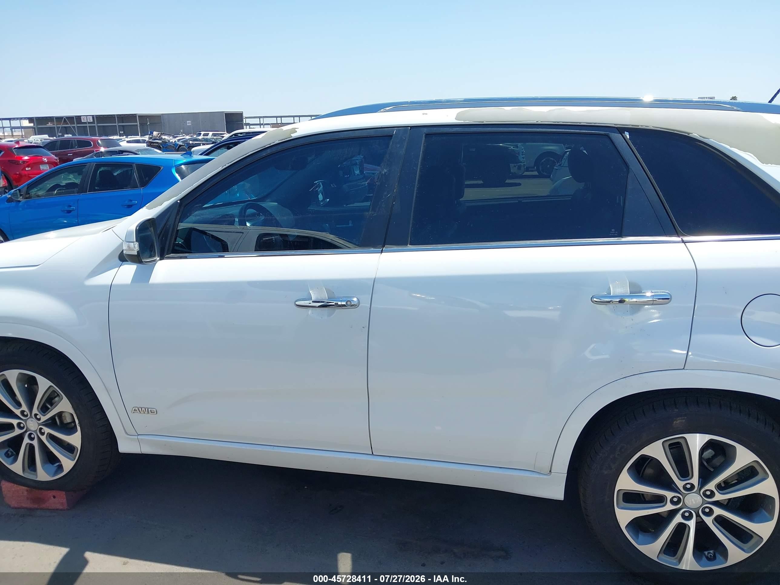 2014 Kia Sorento Sx V6 White vin: 5XYKWDA77EG527481