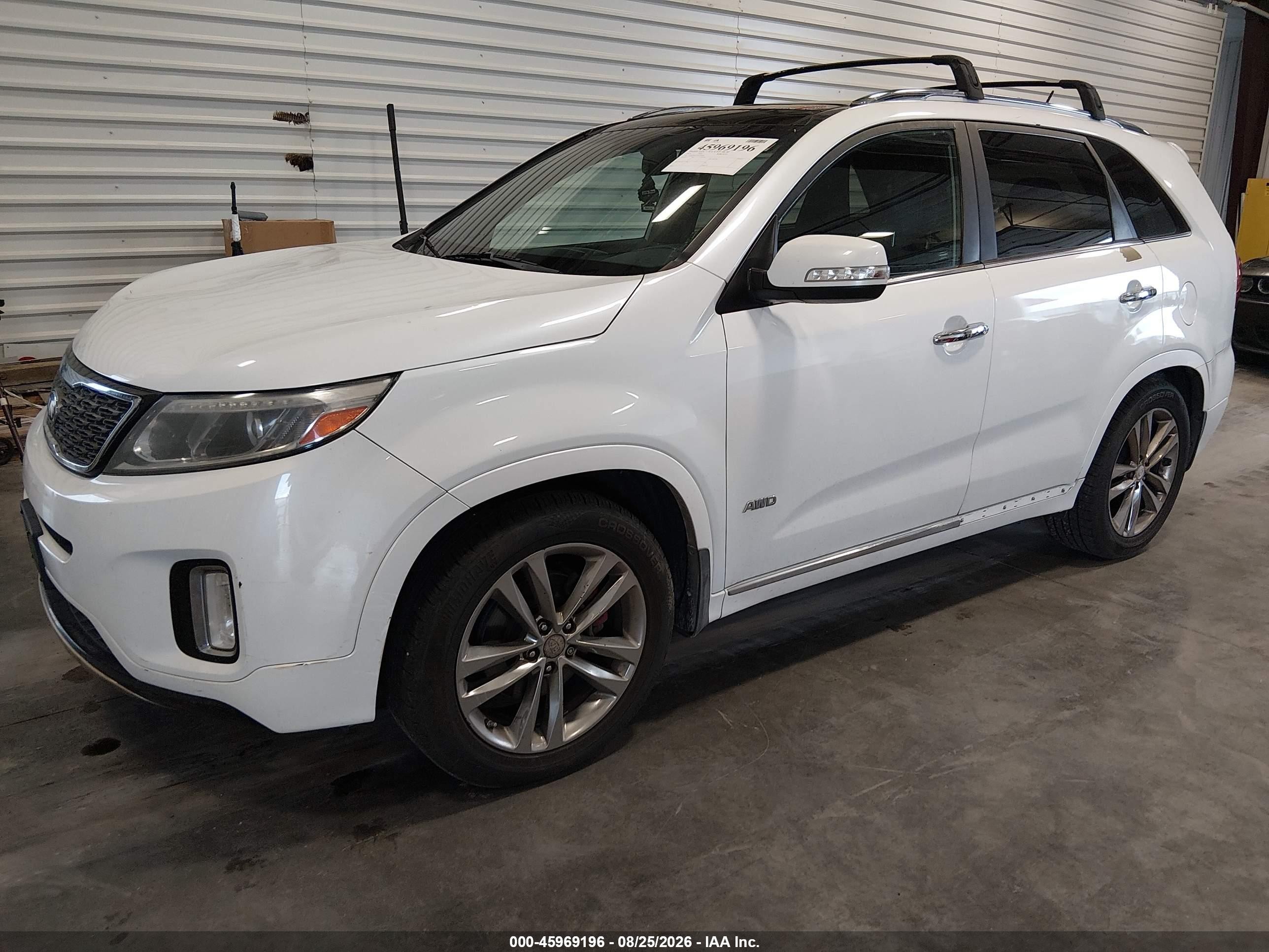 2014 Kia Sorento Limited V6 White vin: 5XYKWDA77EG530638