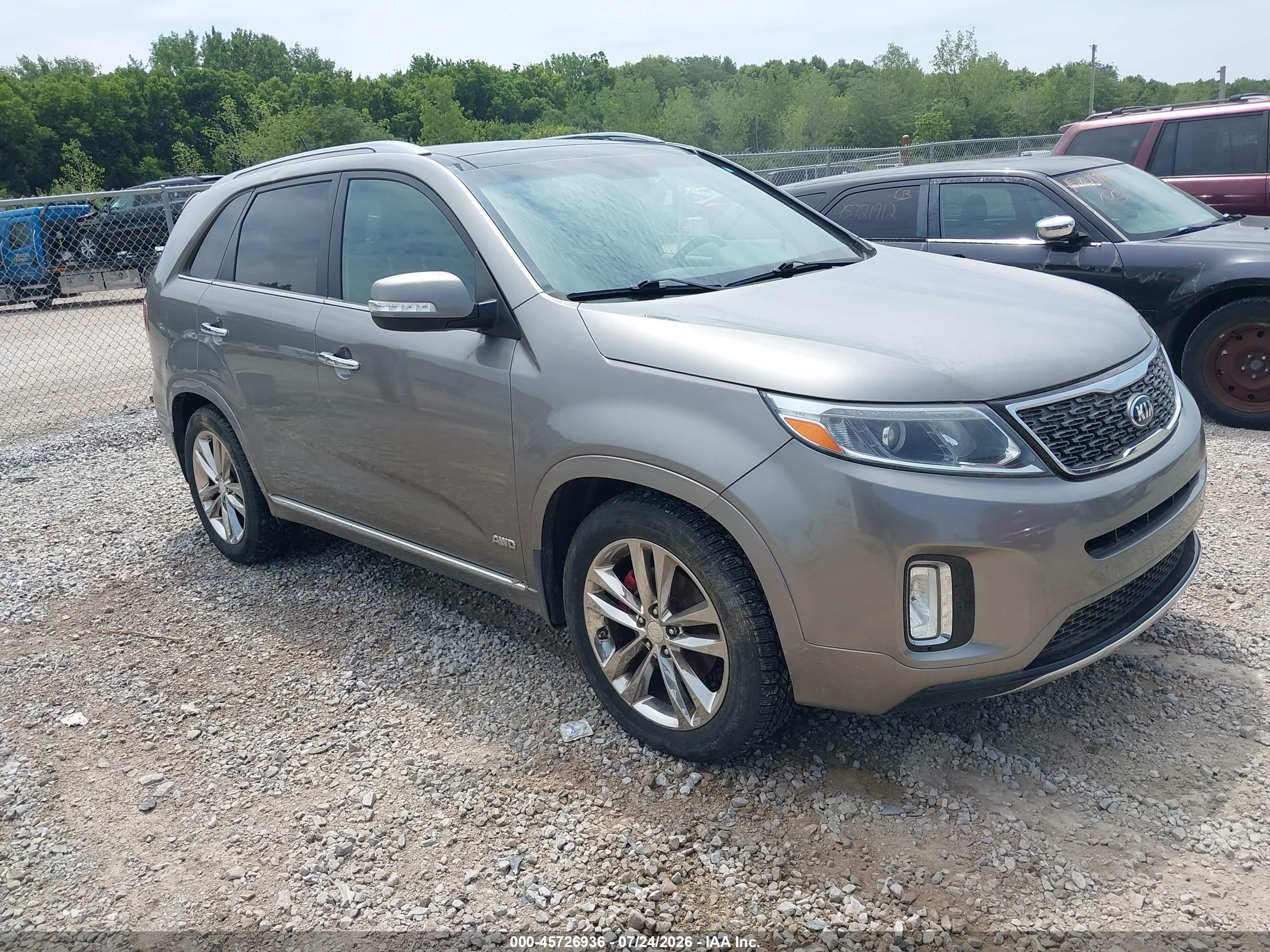 2015 Kia Sorento Limited V6 Gray vin: 5XYKWDA77FG614525