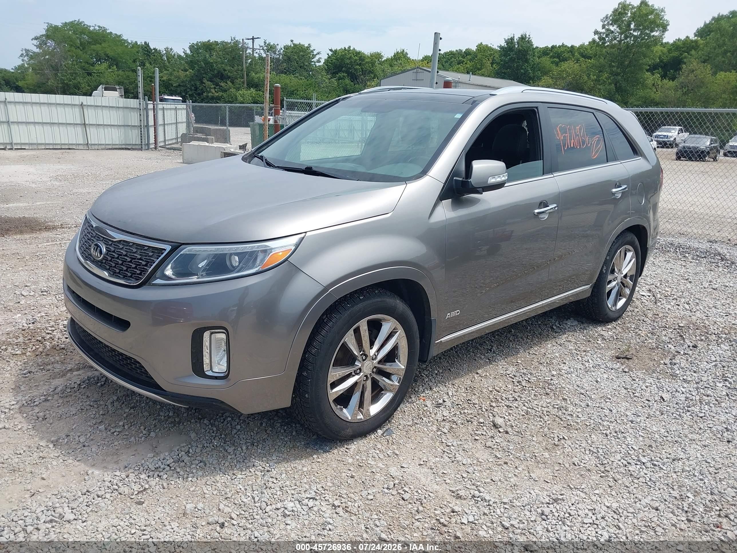 2015 Kia Sorento Limited V6 Gray vin: 5XYKWDA77FG614525