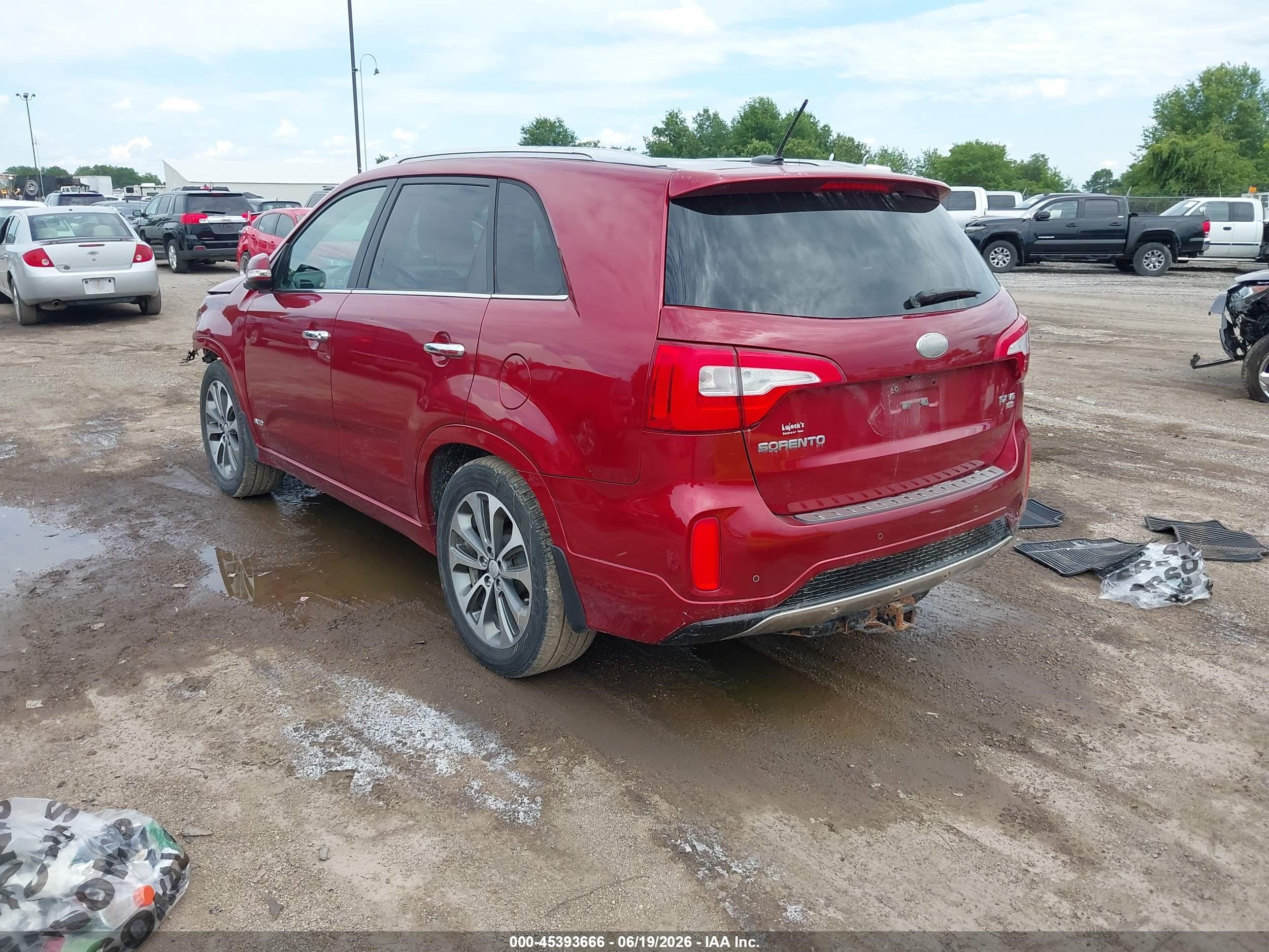 2014 Kia Sorento Sx V6 Red vin: 5XYKWDA78EG539574