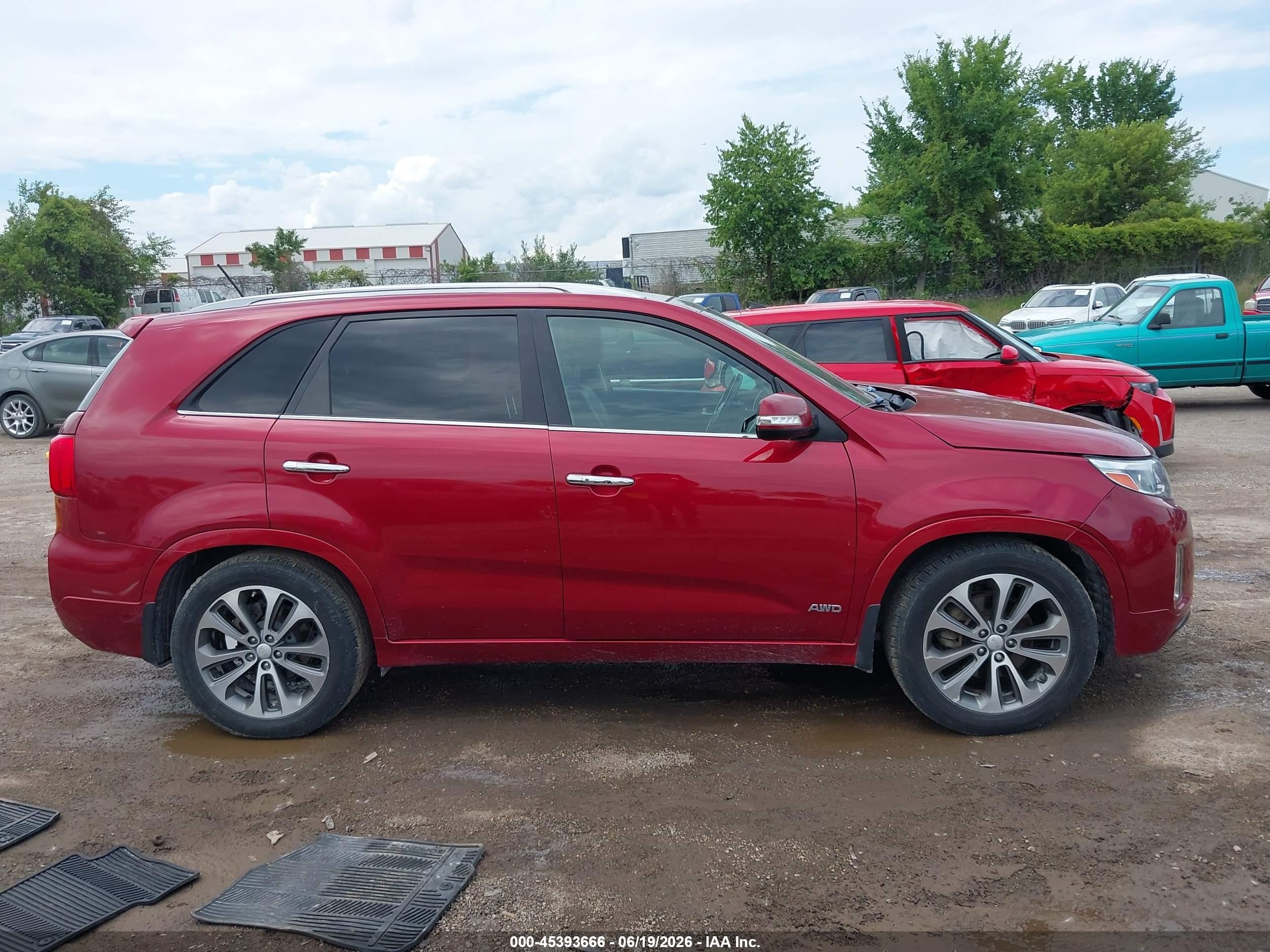 2014 Kia Sorento Sx V6 Red vin: 5XYKWDA78EG539574