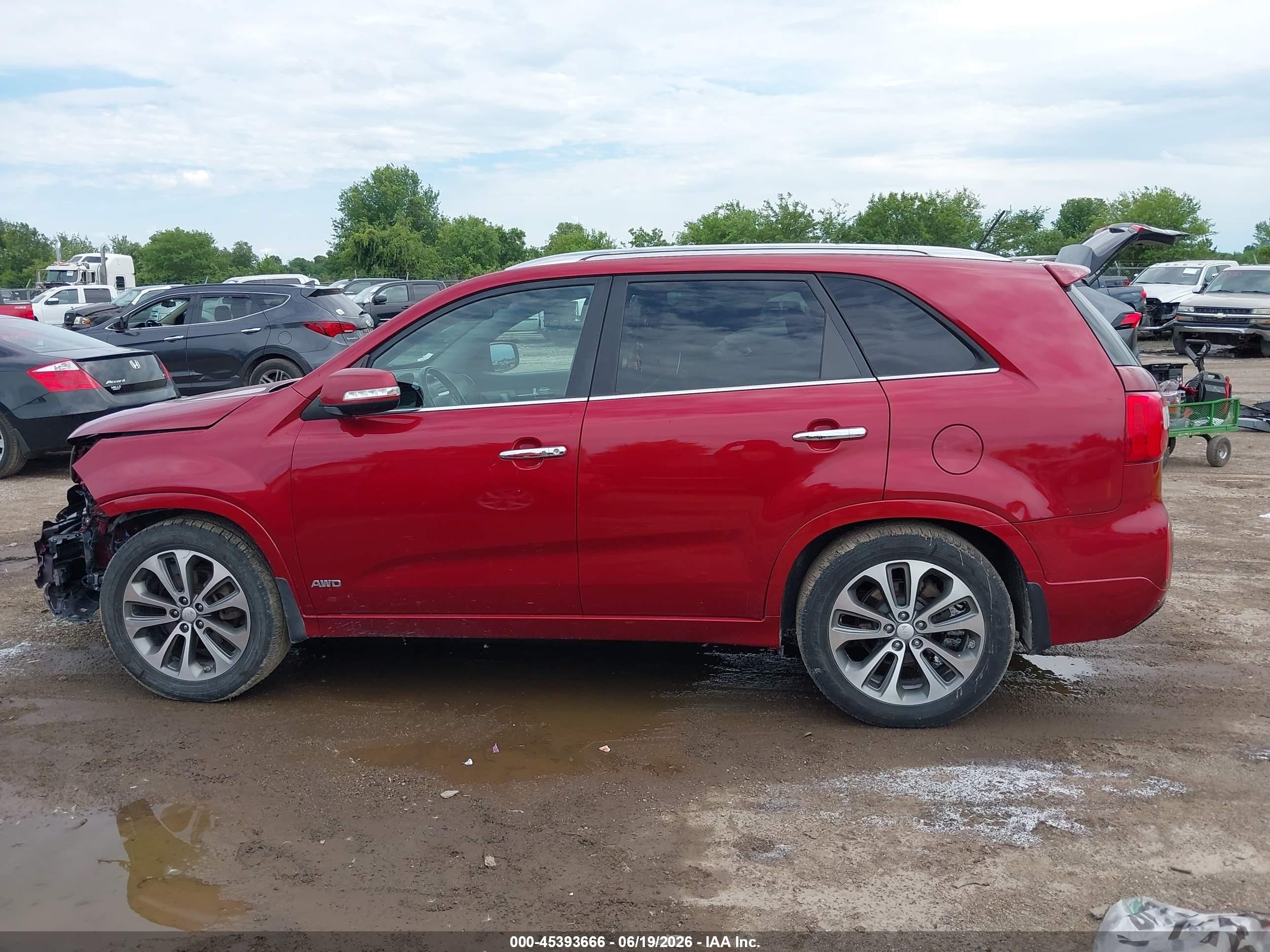 2014 Kia Sorento Sx V6 Red vin: 5XYKWDA78EG539574