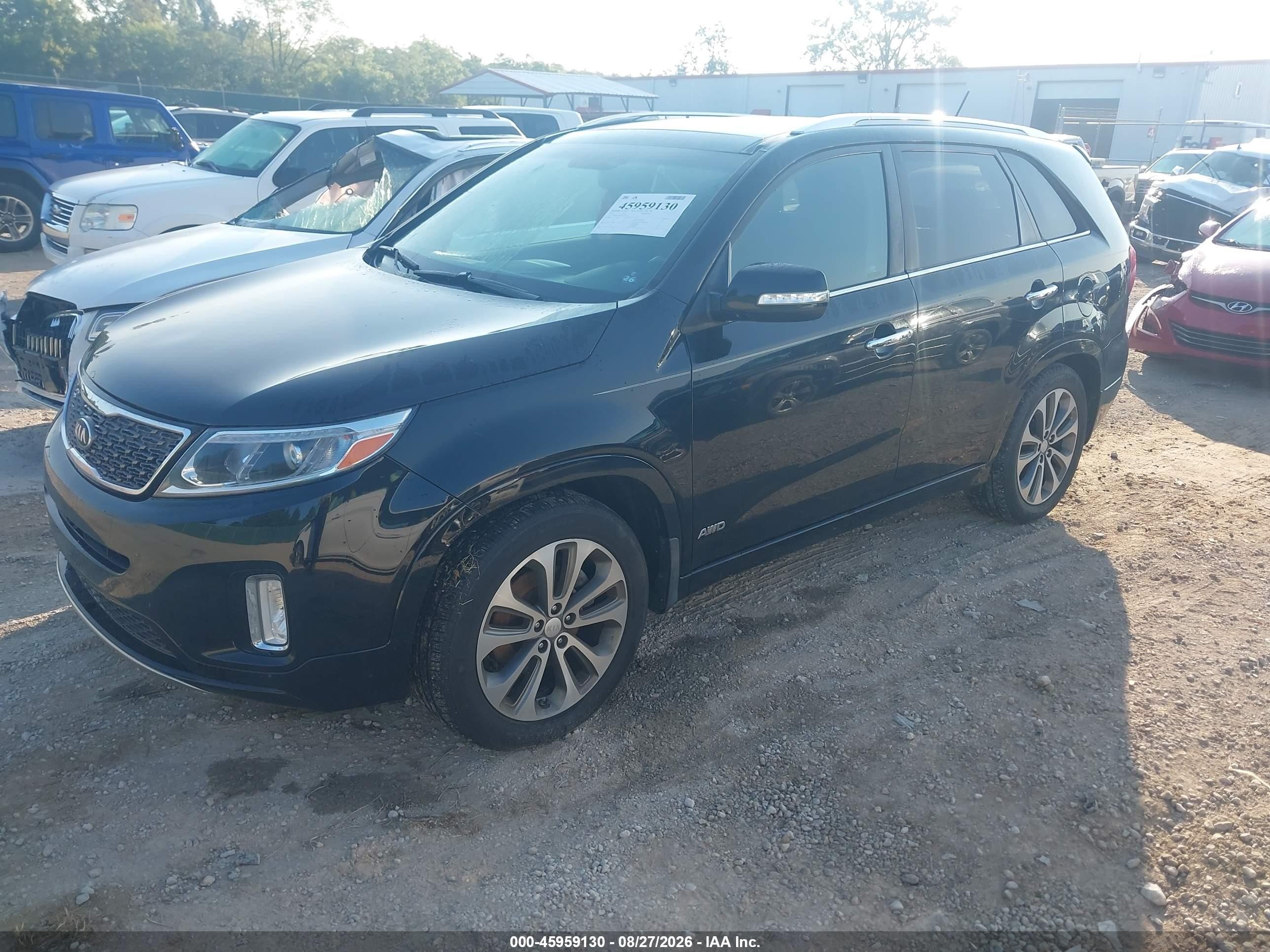 2014 Kia Sorento Sx V6 Black vin: 5XYKWDA78EG540210