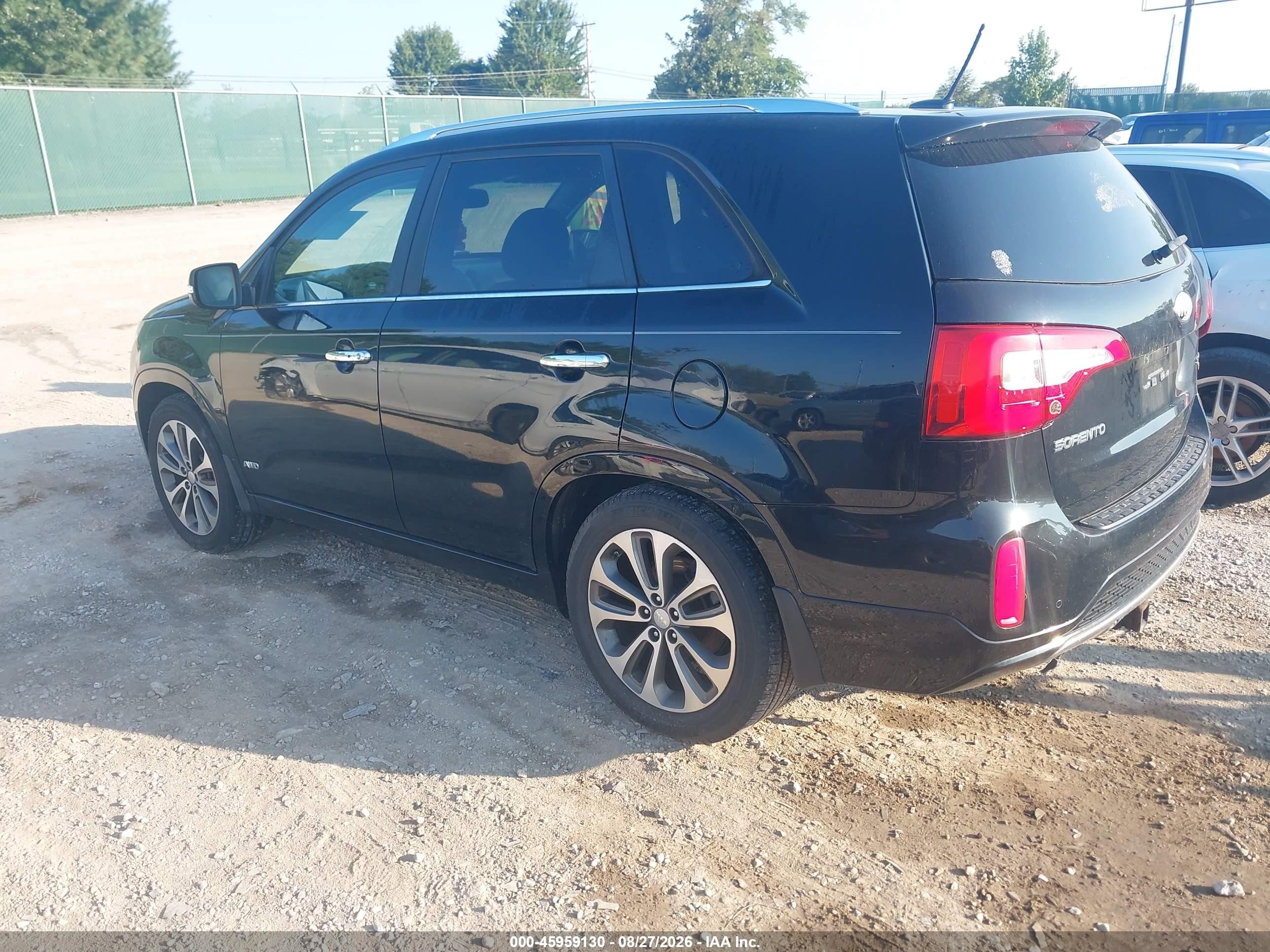 2014 Kia Sorento Sx V6 Black vin: 5XYKWDA78EG540210