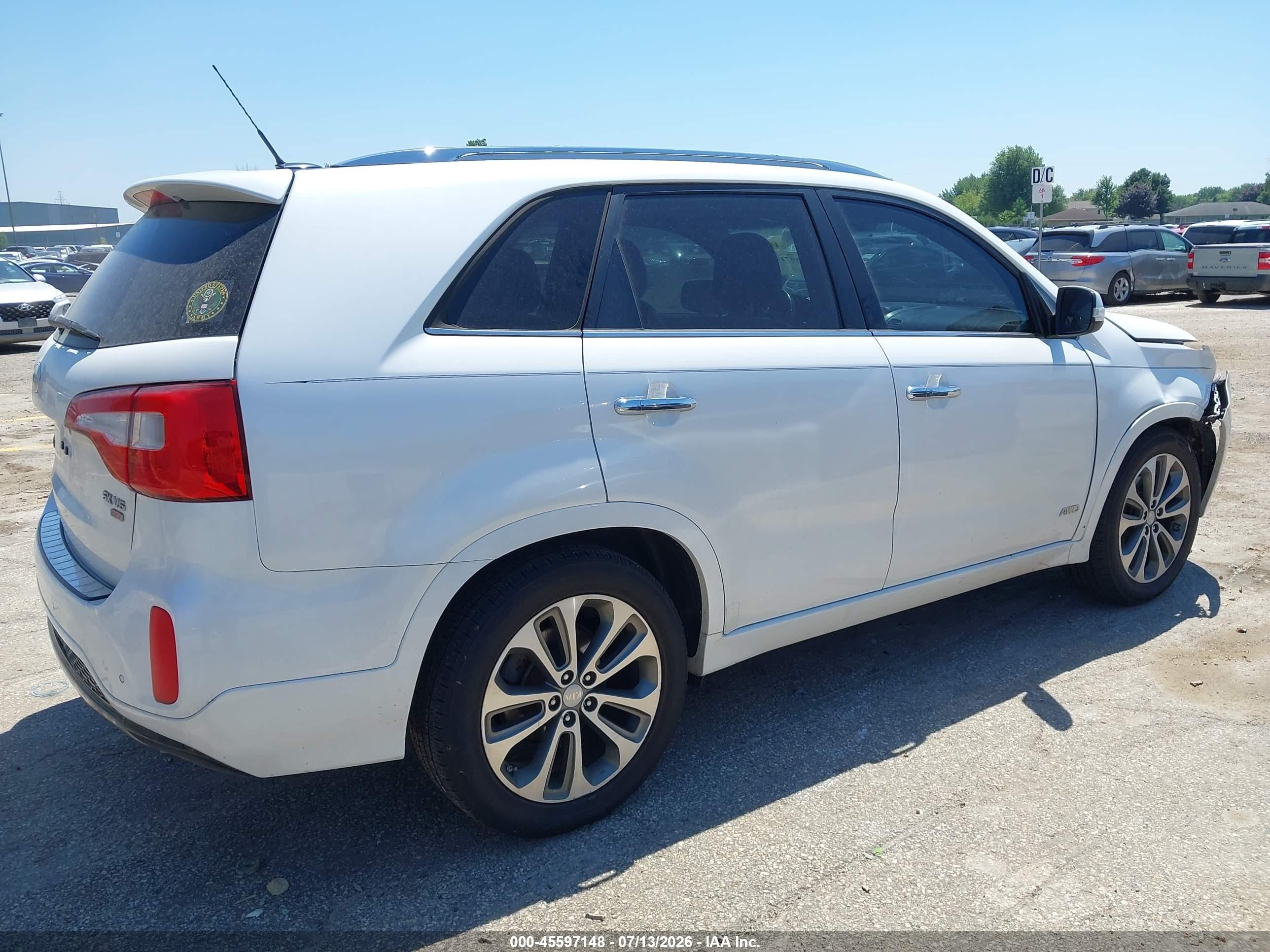 2015 Kia Sorento Sx V6 White vin: 5XYKWDA78FG556828