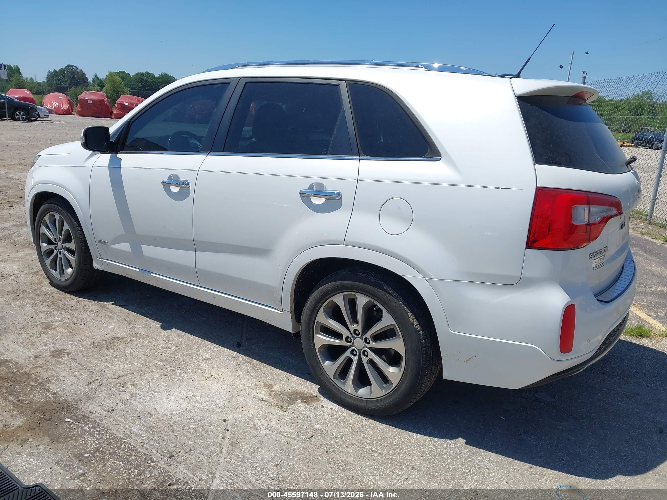 2015 Kia Sorento Sx V6 White vin: 5XYKWDA78FG556828