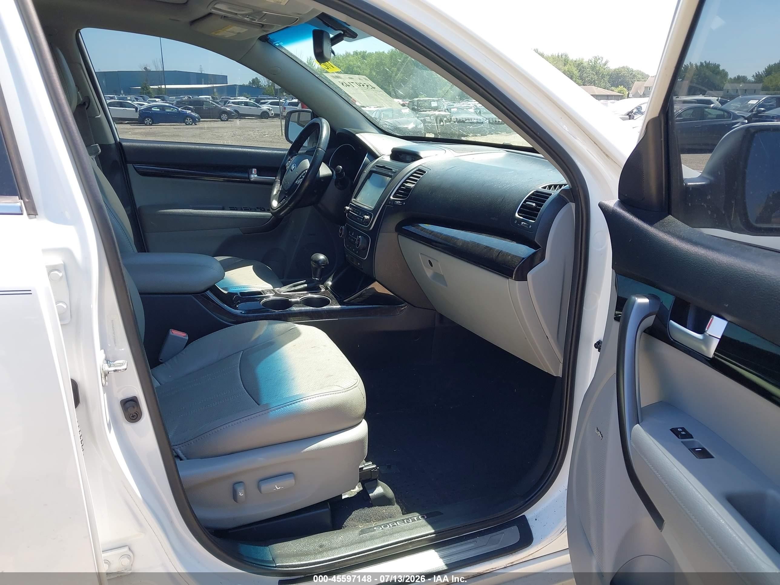 2015 Kia Sorento Sx V6 White vin: 5XYKWDA78FG556828