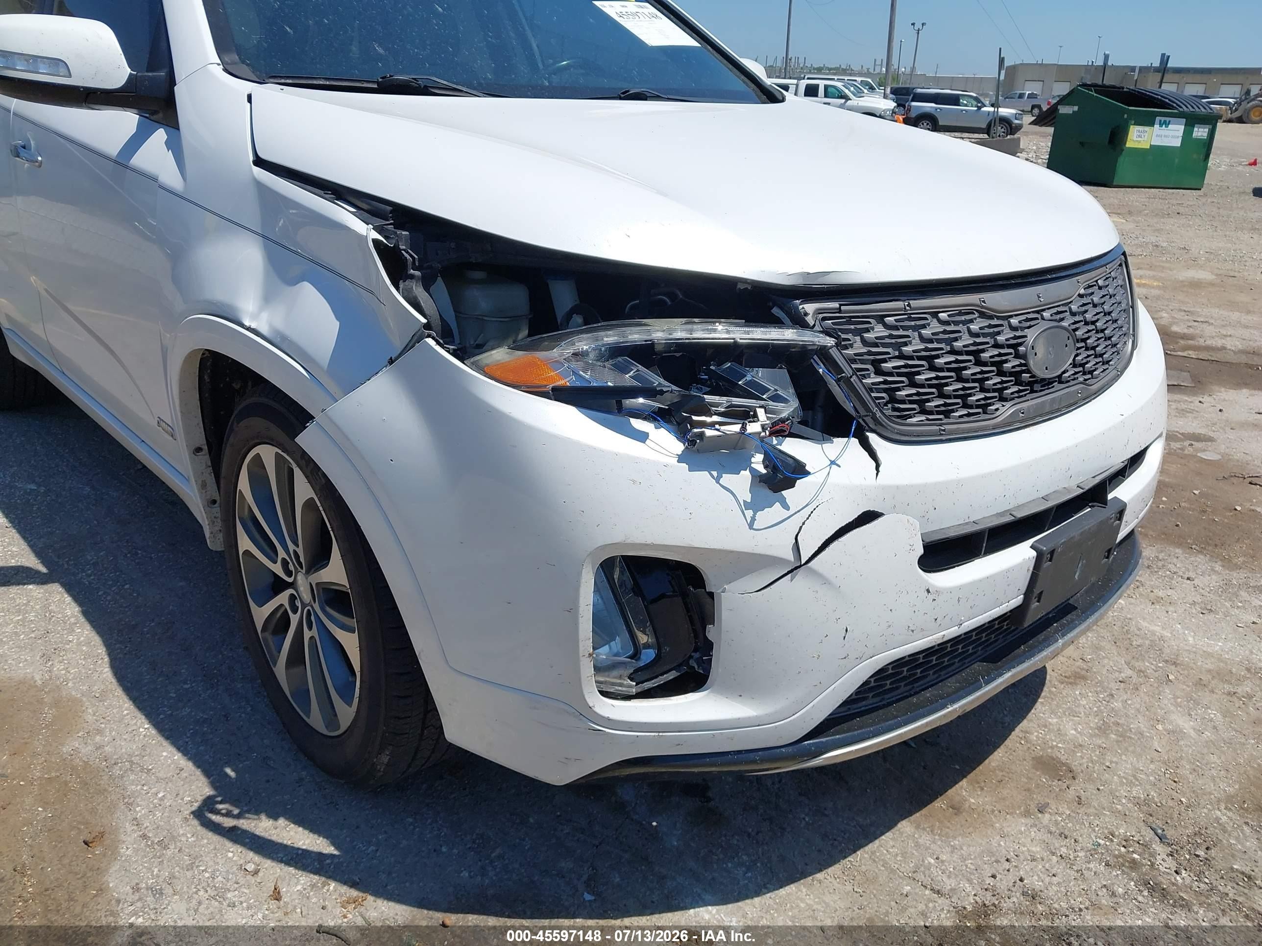 2015 Kia Sorento Sx V6 White vin: 5XYKWDA78FG556828